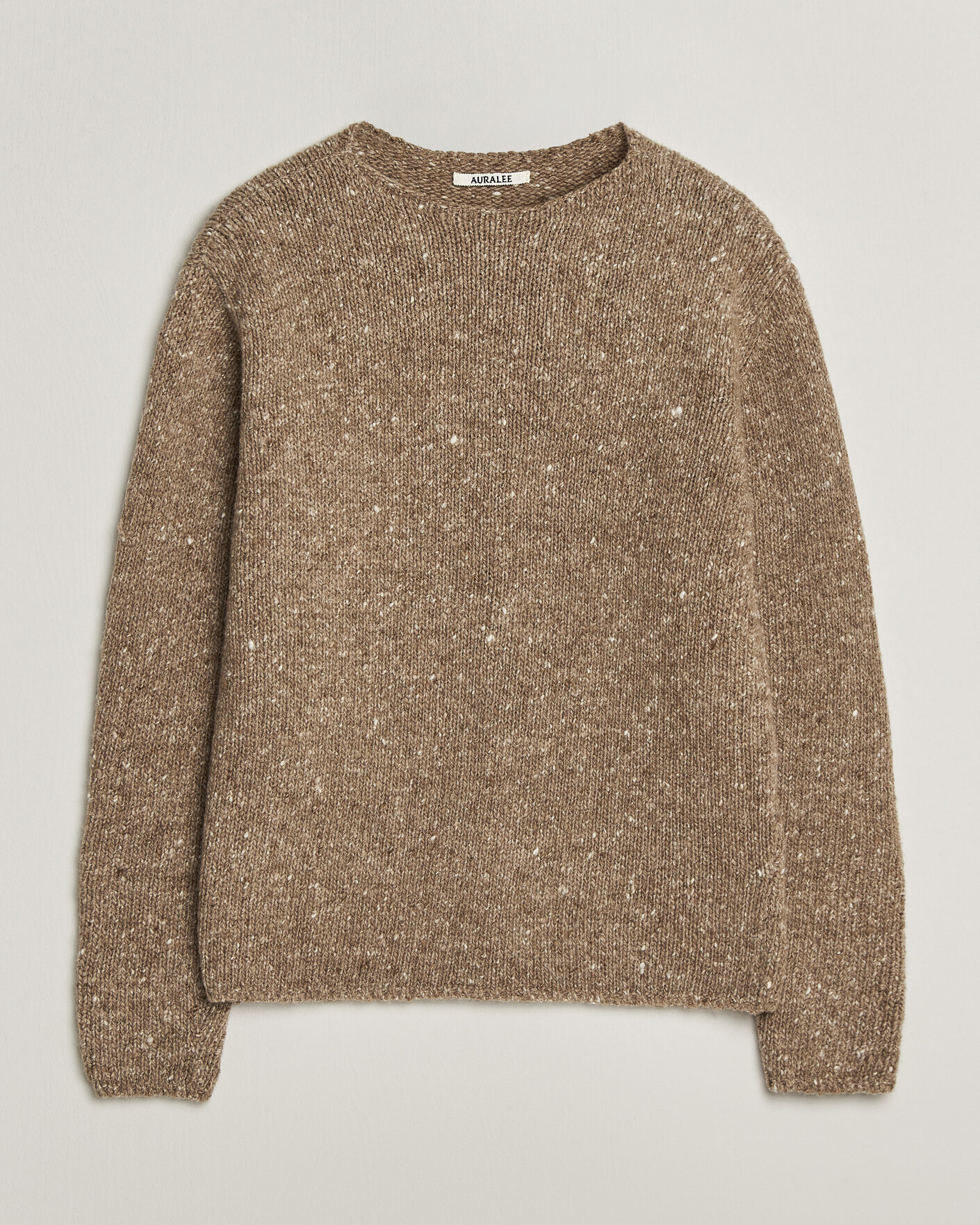 Men | Sweaters & Knitwear | Auralee | Homespun Tweed Knit Pullover Top Brown