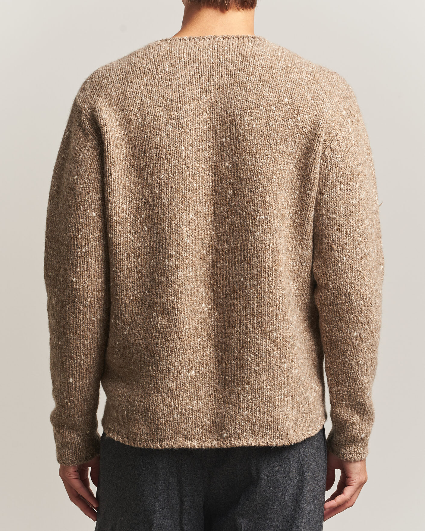 Men | Sweaters & Knitwear | Auralee | Homespun Tweed Knit Pullover Top Brown
