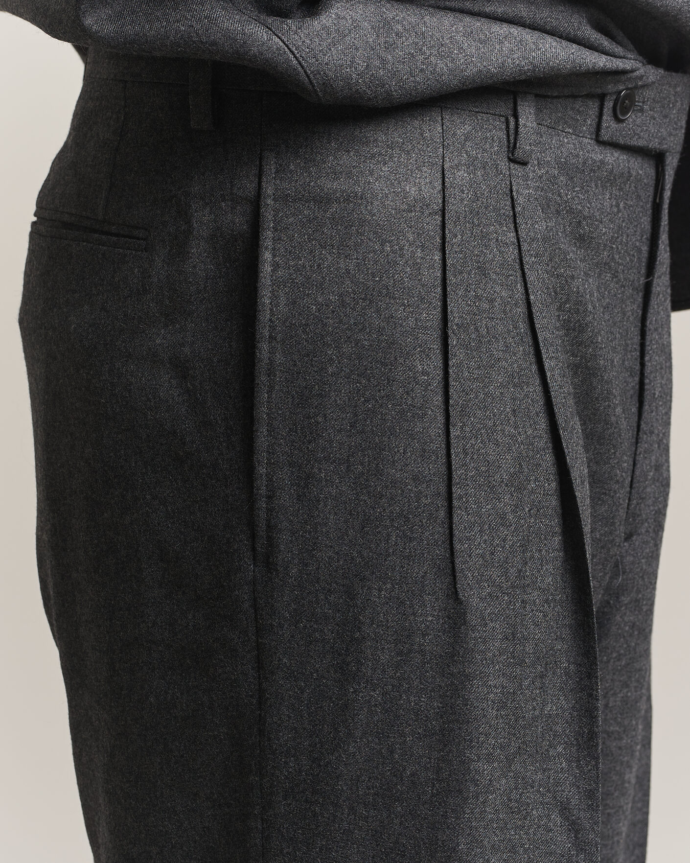 Men | Trousers | Auralee | Super Light Wool Pants Charcoal