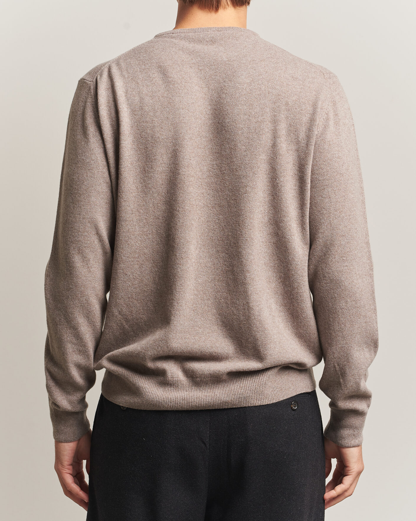 Men | Sweaters & Knitwear | Morgano | Wool/Cashmere Crewneck Walnut