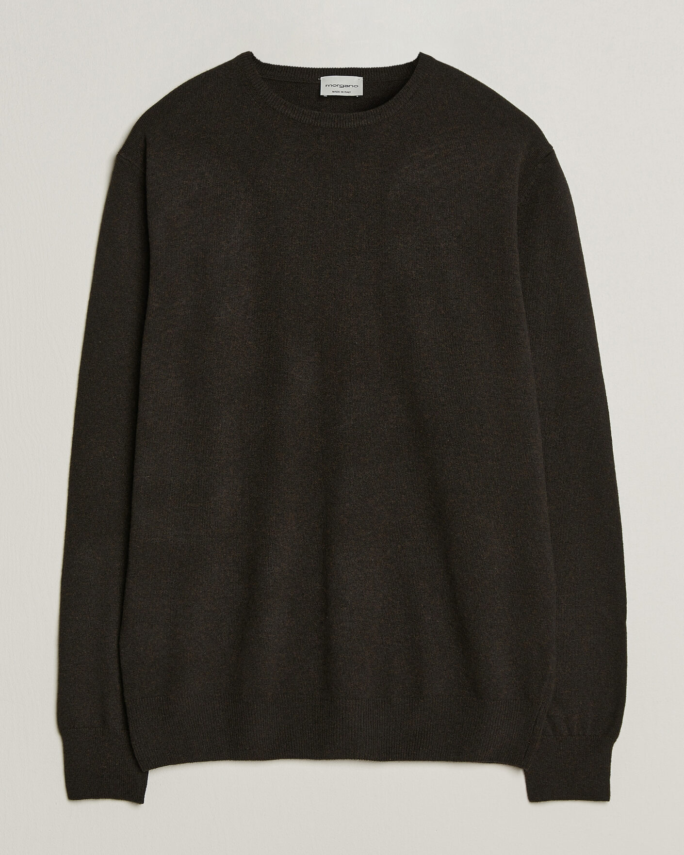 Men | Sweaters & Knitwear | Morgano | Wool/Cashmere Crewneck Dark Brown