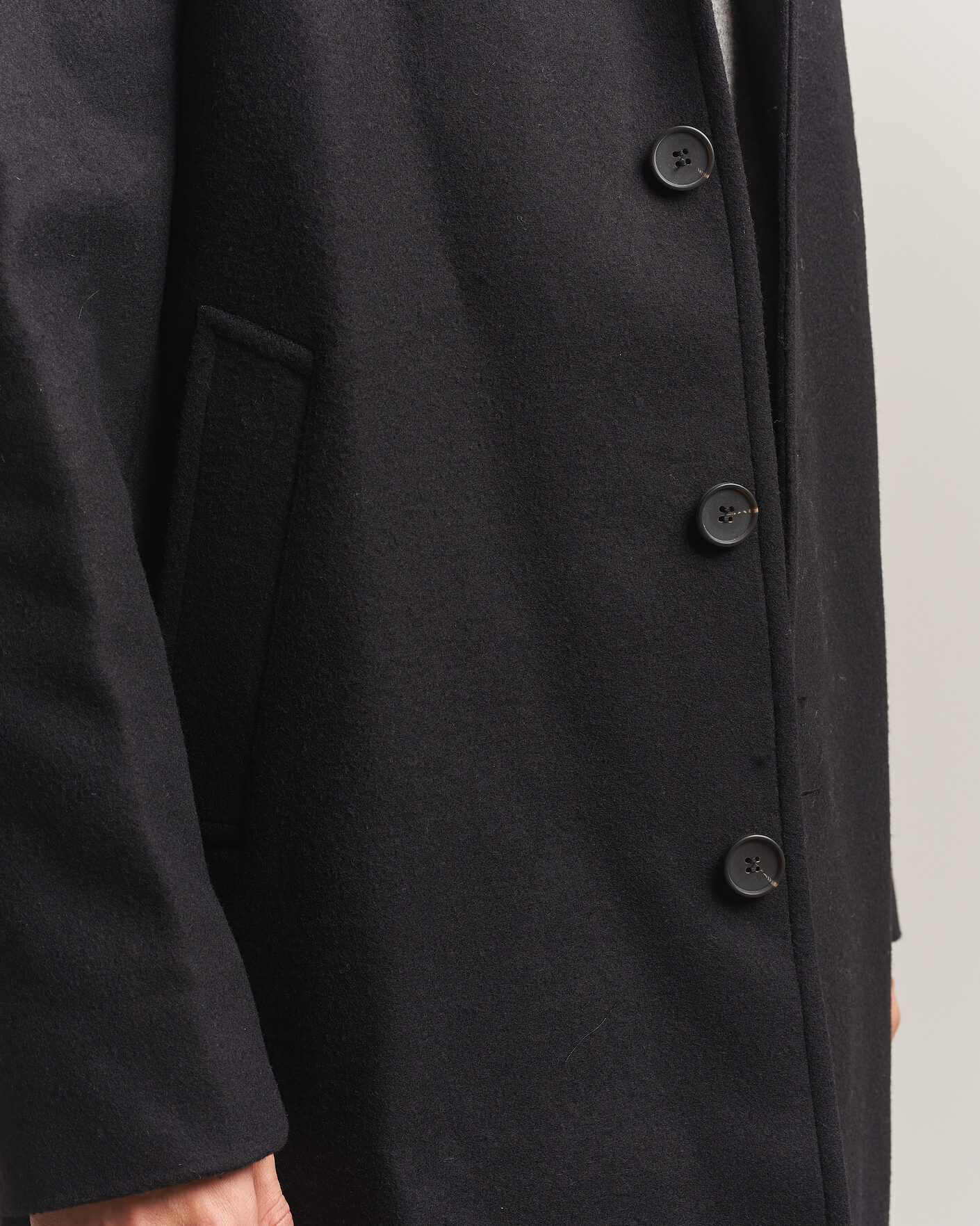 Men | Coats & Jackets | A Day's March | Shamrock Wool Car Coat Black