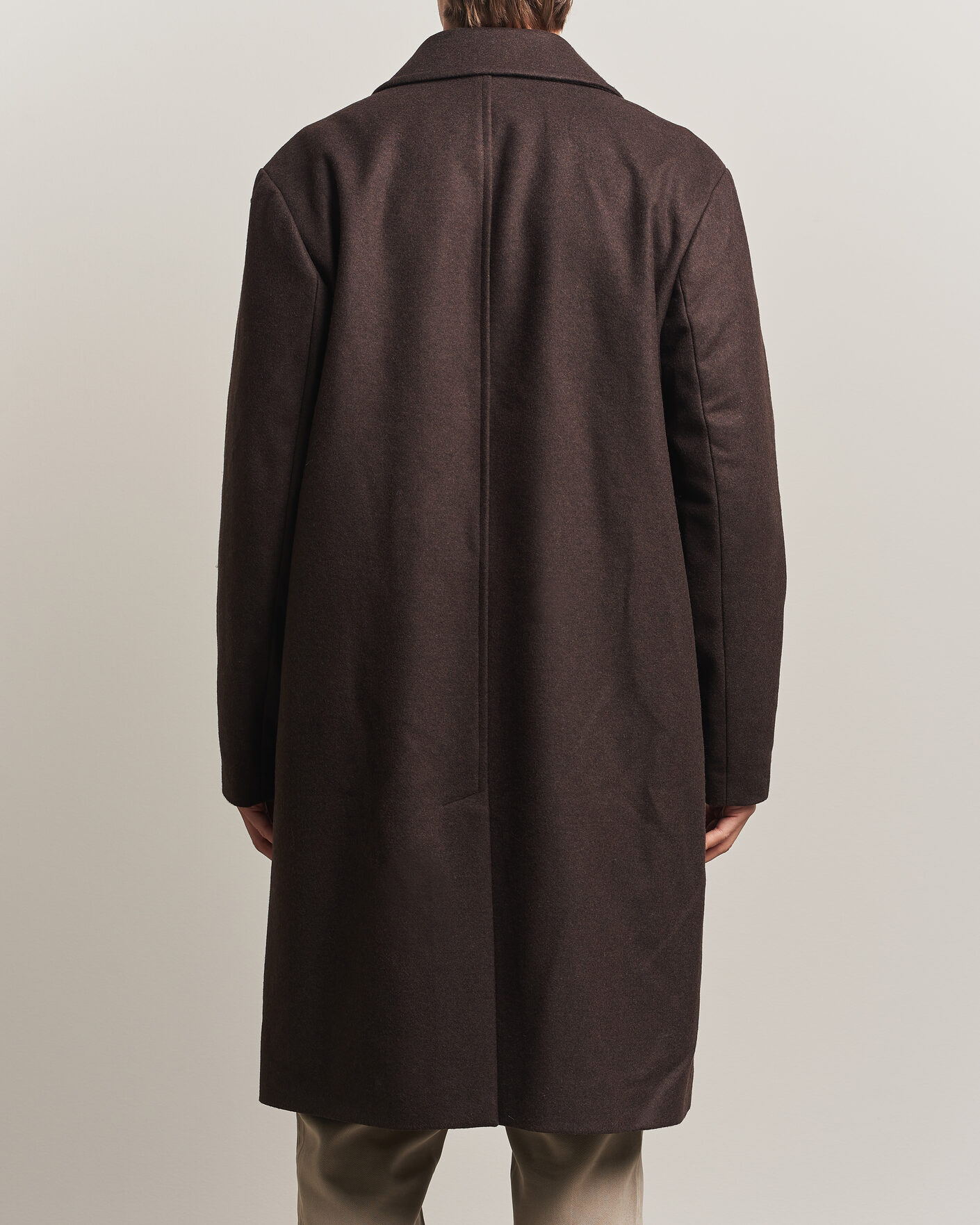 Men | Coats & Jackets | A Day's March | Shamrock Wool Car Coat Dark Brown