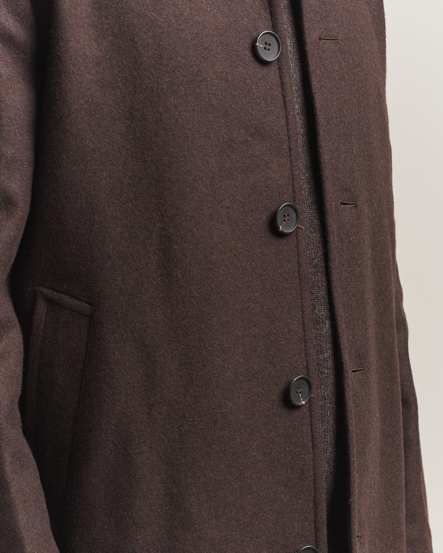 Men | Coats & Jackets | A Day's March | Shamrock Wool Car Coat Dark Brown
