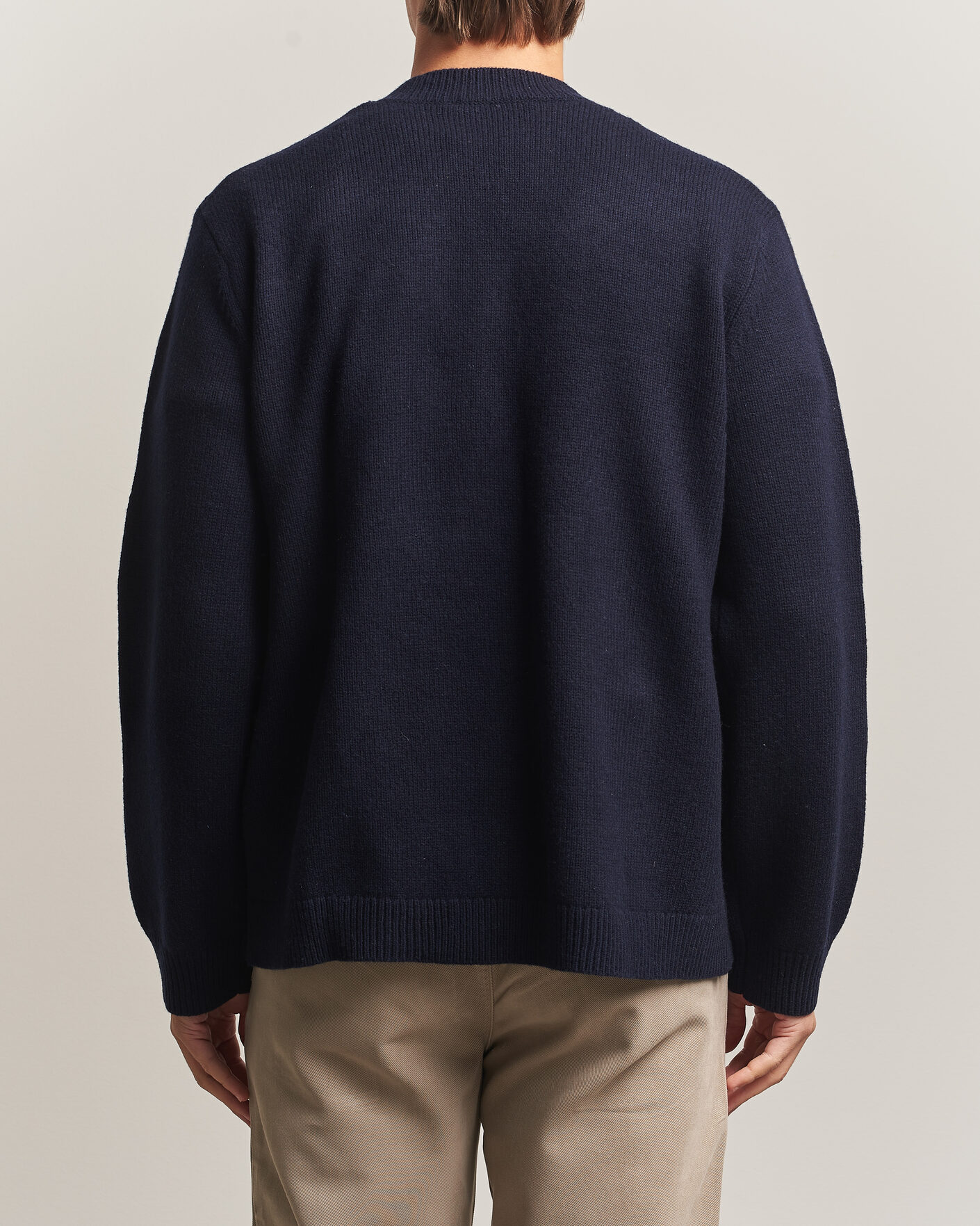 Men | Sweaters & Knitwear | A Day's March | Jarrow Lambswool Cardigan Navy