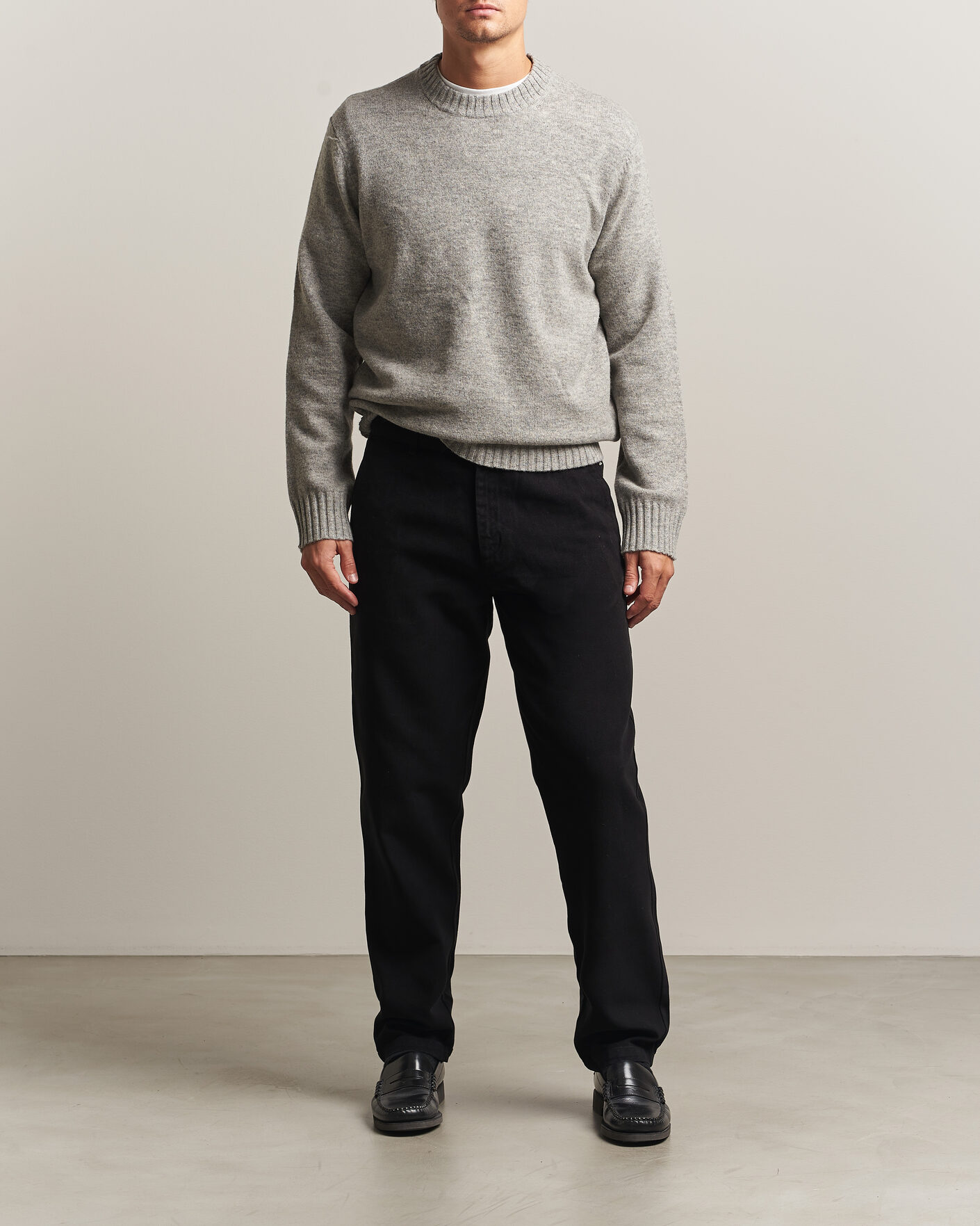 Men | Trousers | A Day's March | Miller Cotton/Lyocell Trousers Black