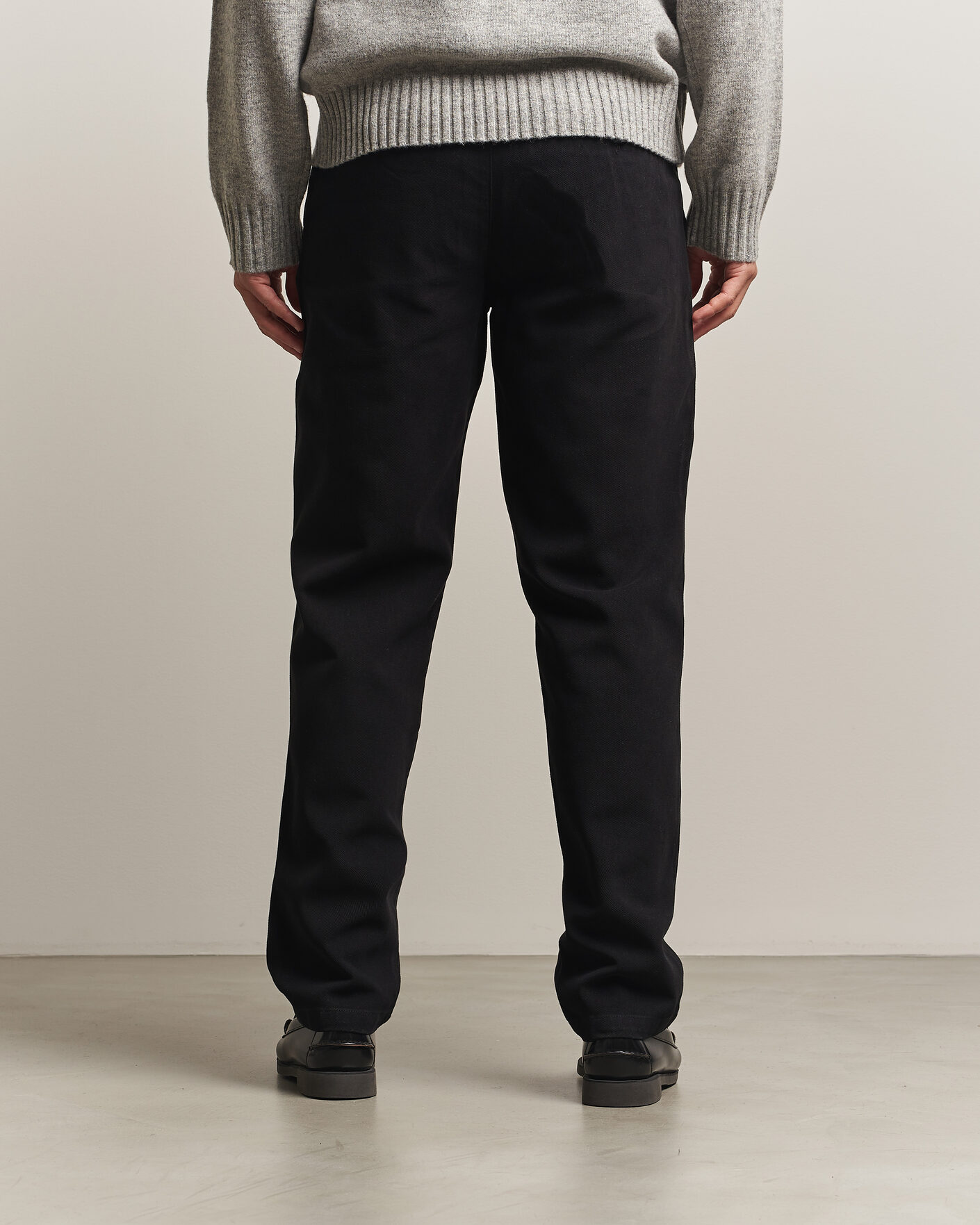 Men | Trousers | A Day's March | Miller Cotton/Lyocell Trousers Black