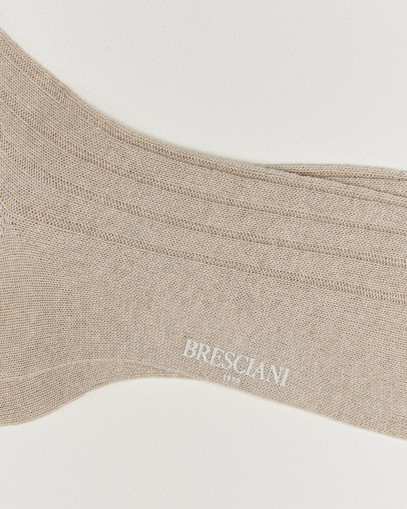 Men | Underwear & Socks | Bresciani | Wool/Cashmere Ribbed Socks Beige