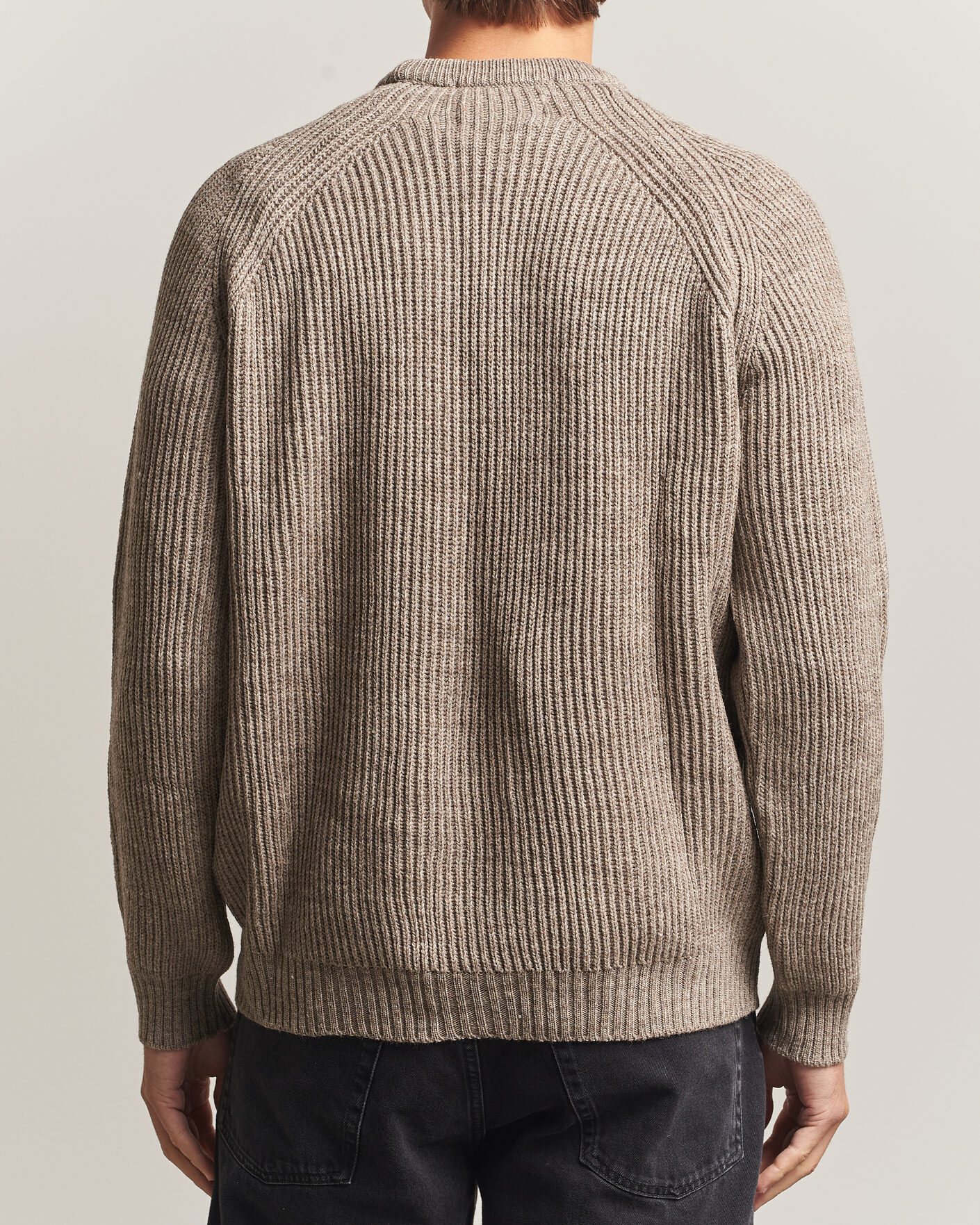 Men | Sweaters & Knitwear | Peregrine | Ford Knitted Wool Jumper Light Brown