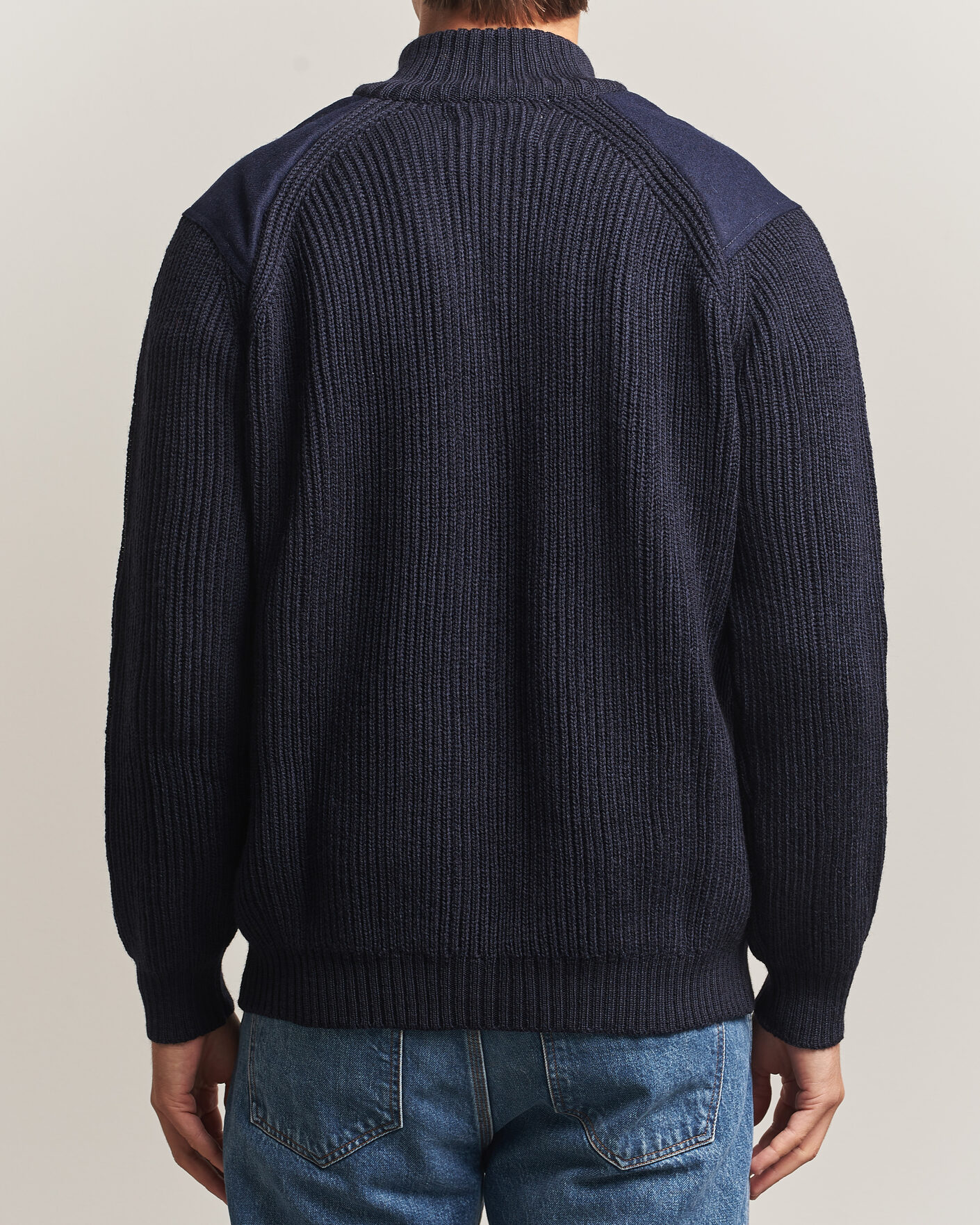 Men | Sweaters & Knitwear | Peregrine | Foxton Quarter Zip Jumperr Navy