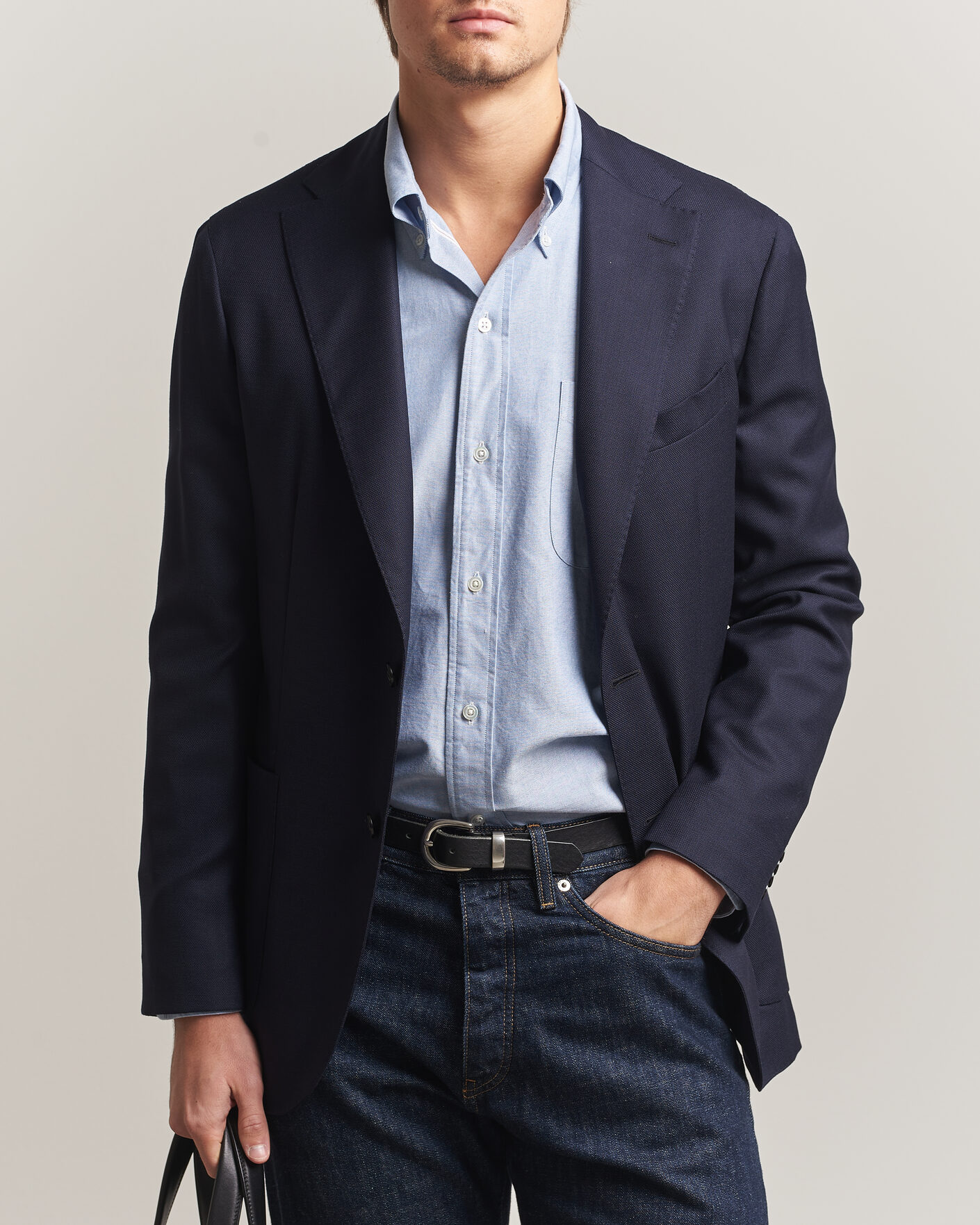 Men | Blazers | Boglioli for Care of Carl | Boglioli K Jacket Exclusive Hopsack Blazer Navy