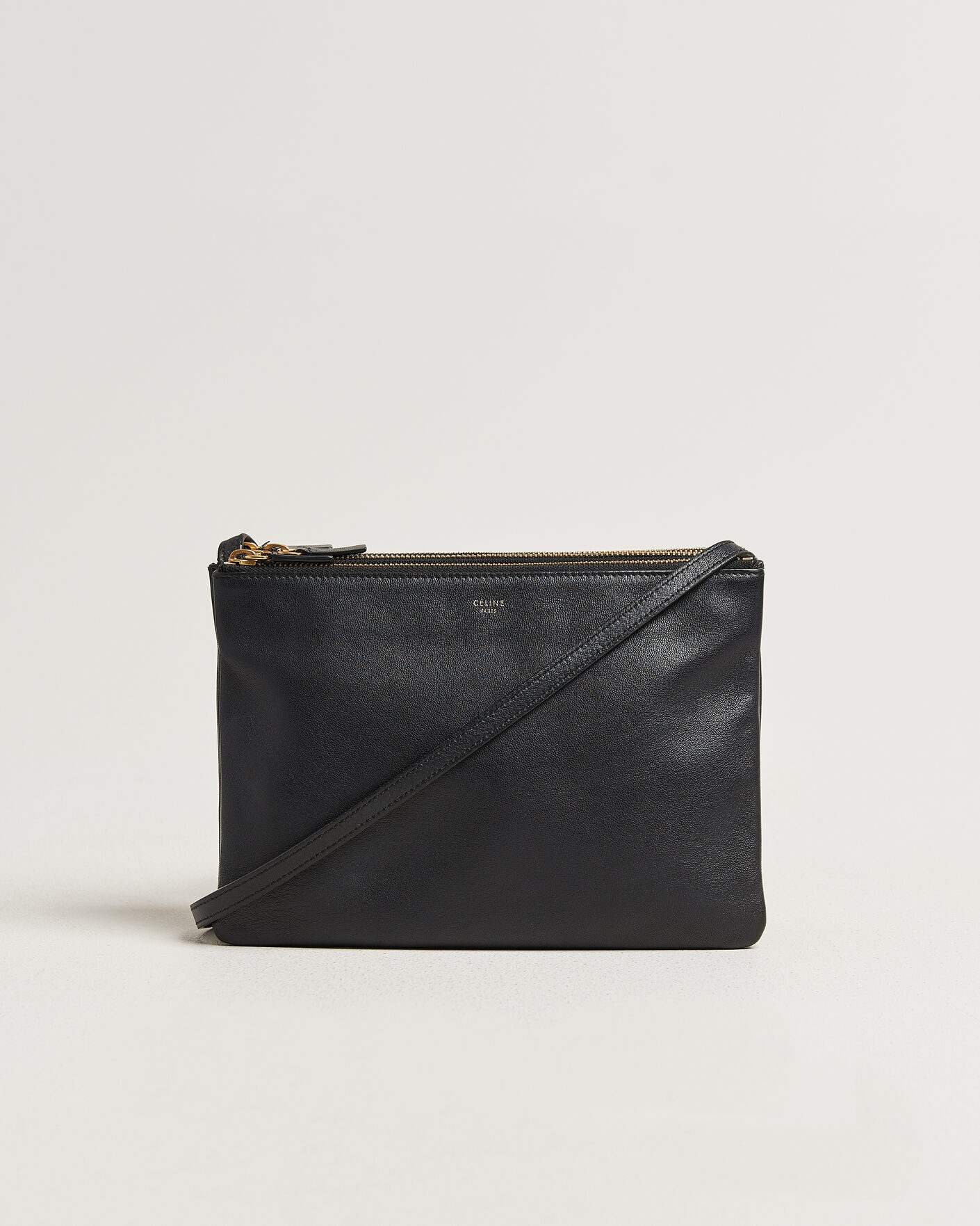 Men | Pre-Owned & Vintage Bags | Celine Pre-Owned | Trio Bag Medium Leather Black