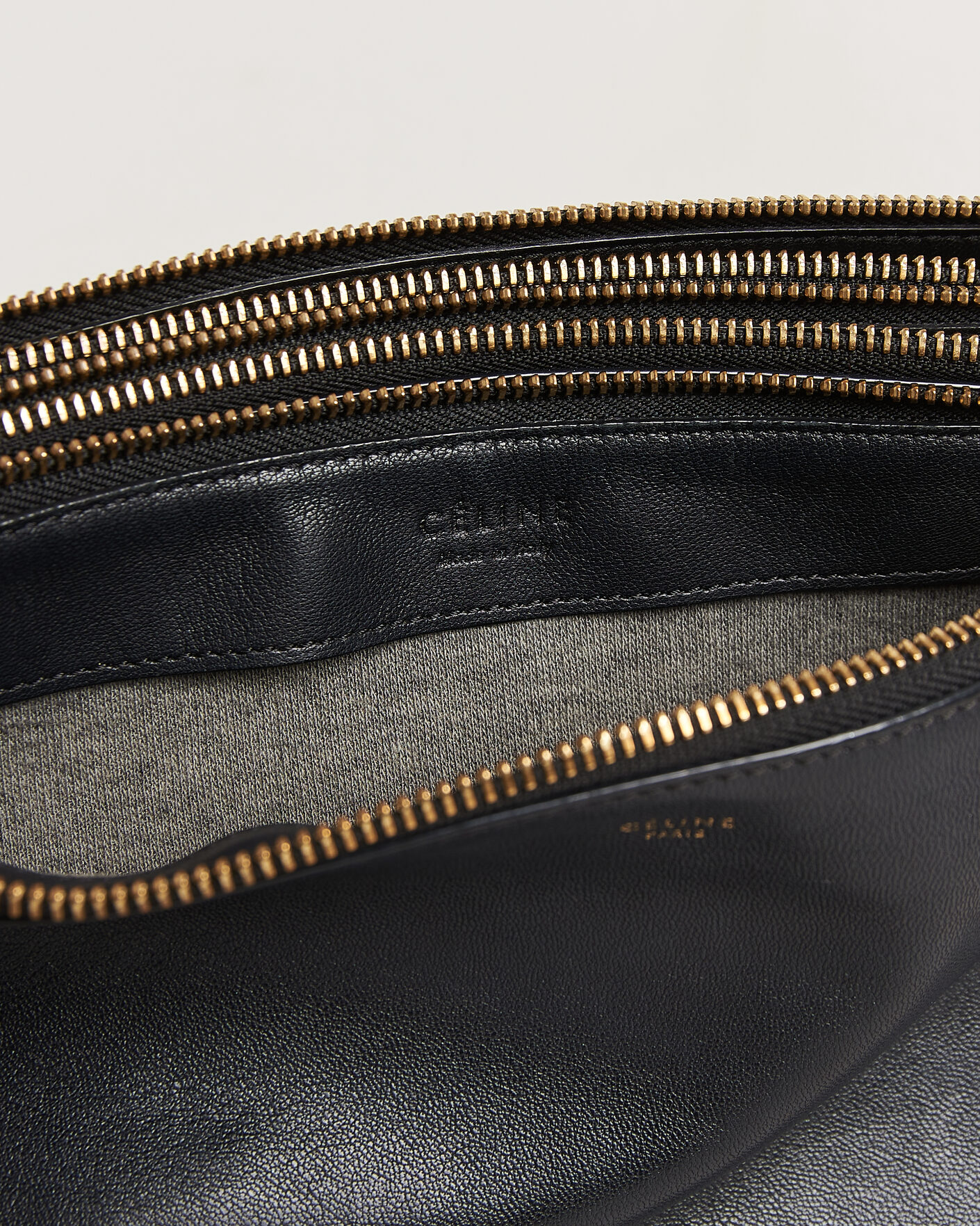 Men | Pre-Owned & Vintage Bags | Celine Pre-Owned | Trio Bag Medium Leather Black