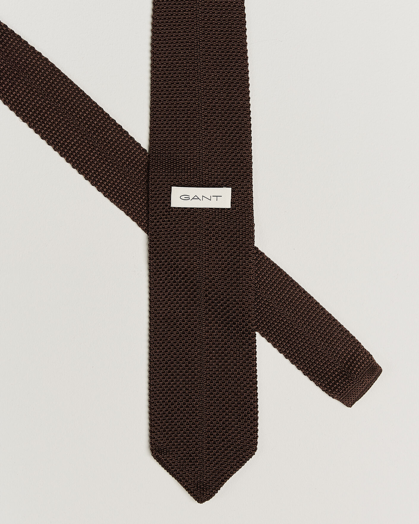 Men | Ties | Gant | Silk Knitted Tie Shadow Brown