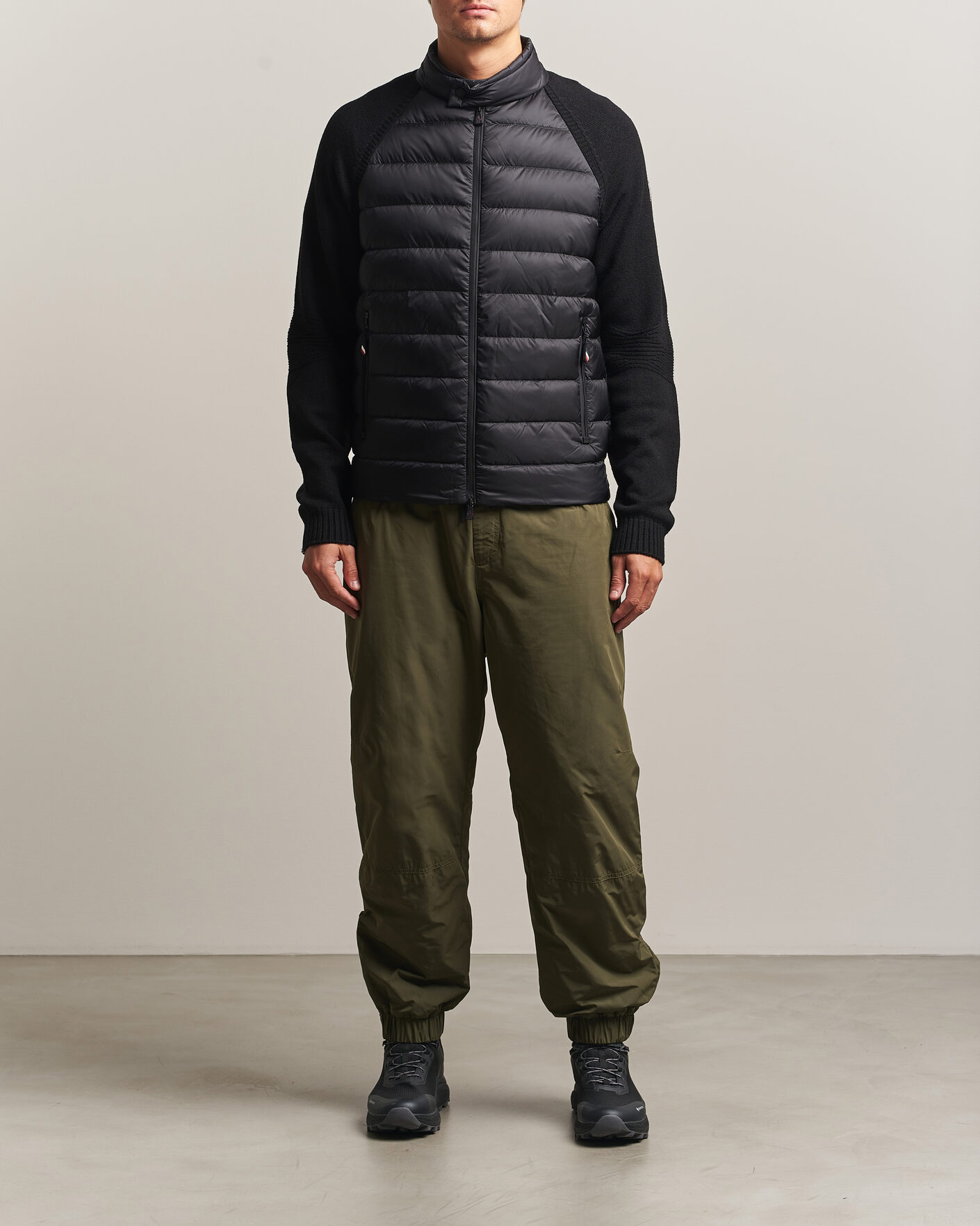 Men | Coats & Jackets | Moncler Grenoble | Padded Hybrid Cardigan Black