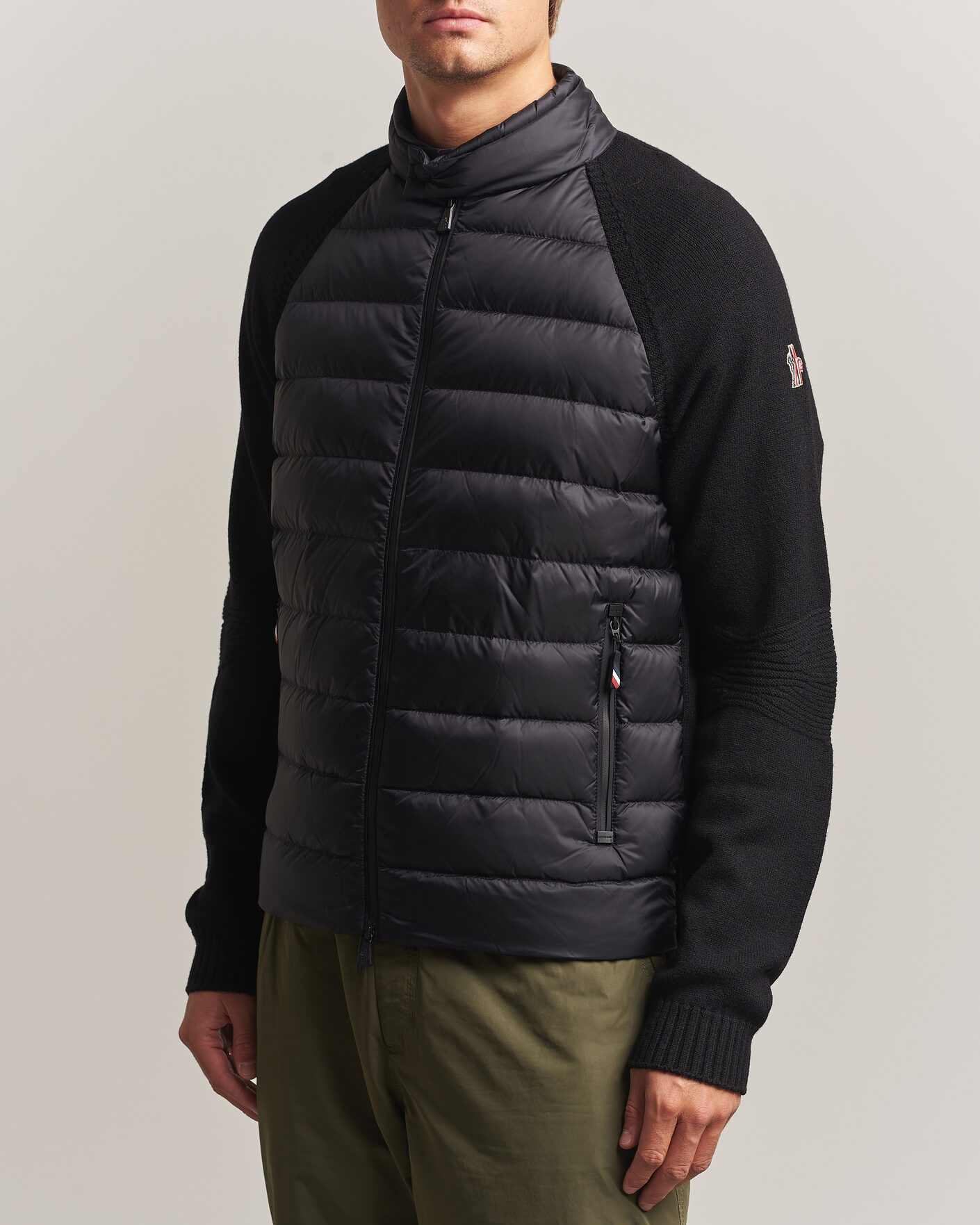 Men | Coats & Jackets | Moncler Grenoble | Padded Hybrid Cardigan Black