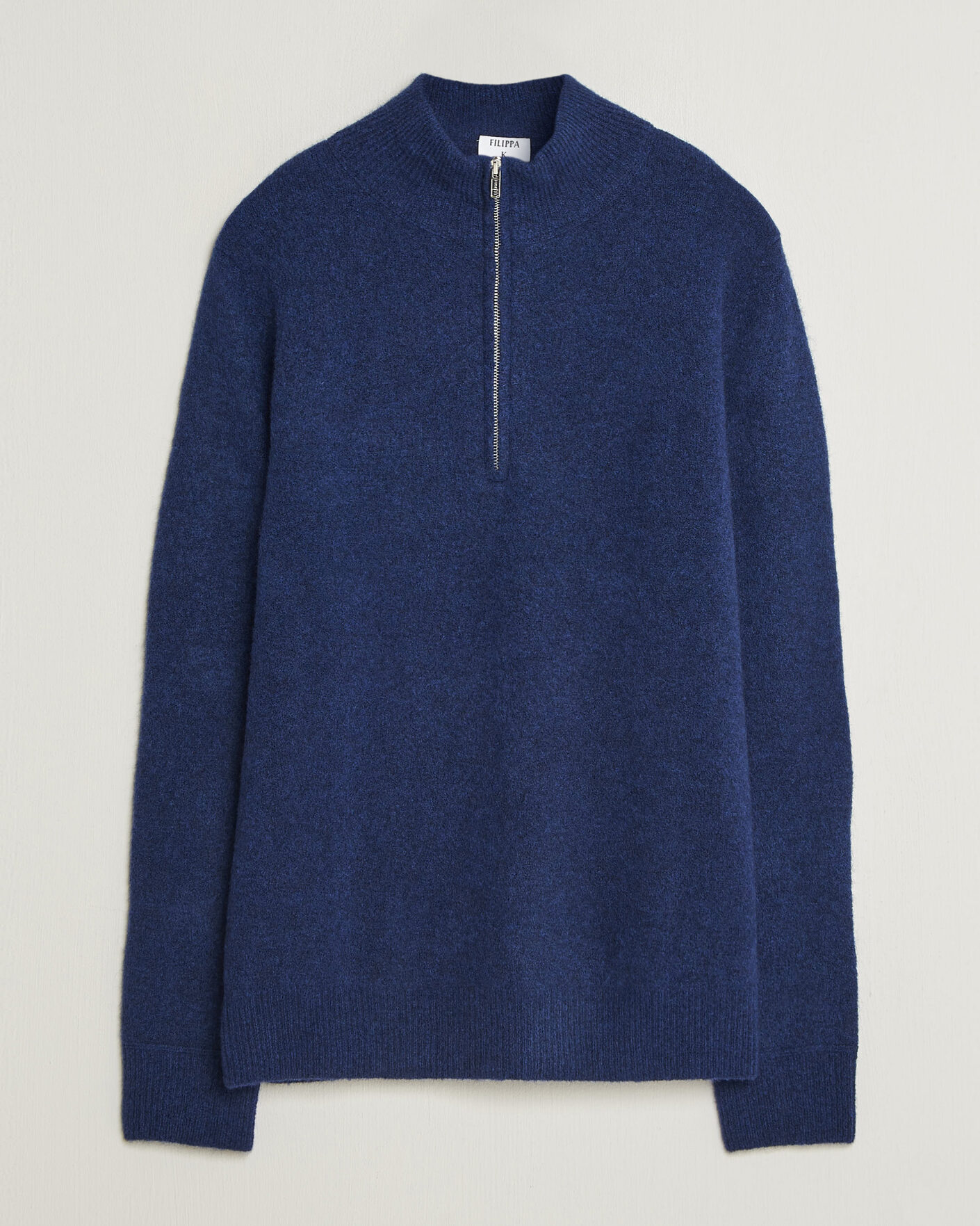 Men | Sweaters & Knitwear | Filippa K | Andrew Yak Knitted Half Zip Deep Blue