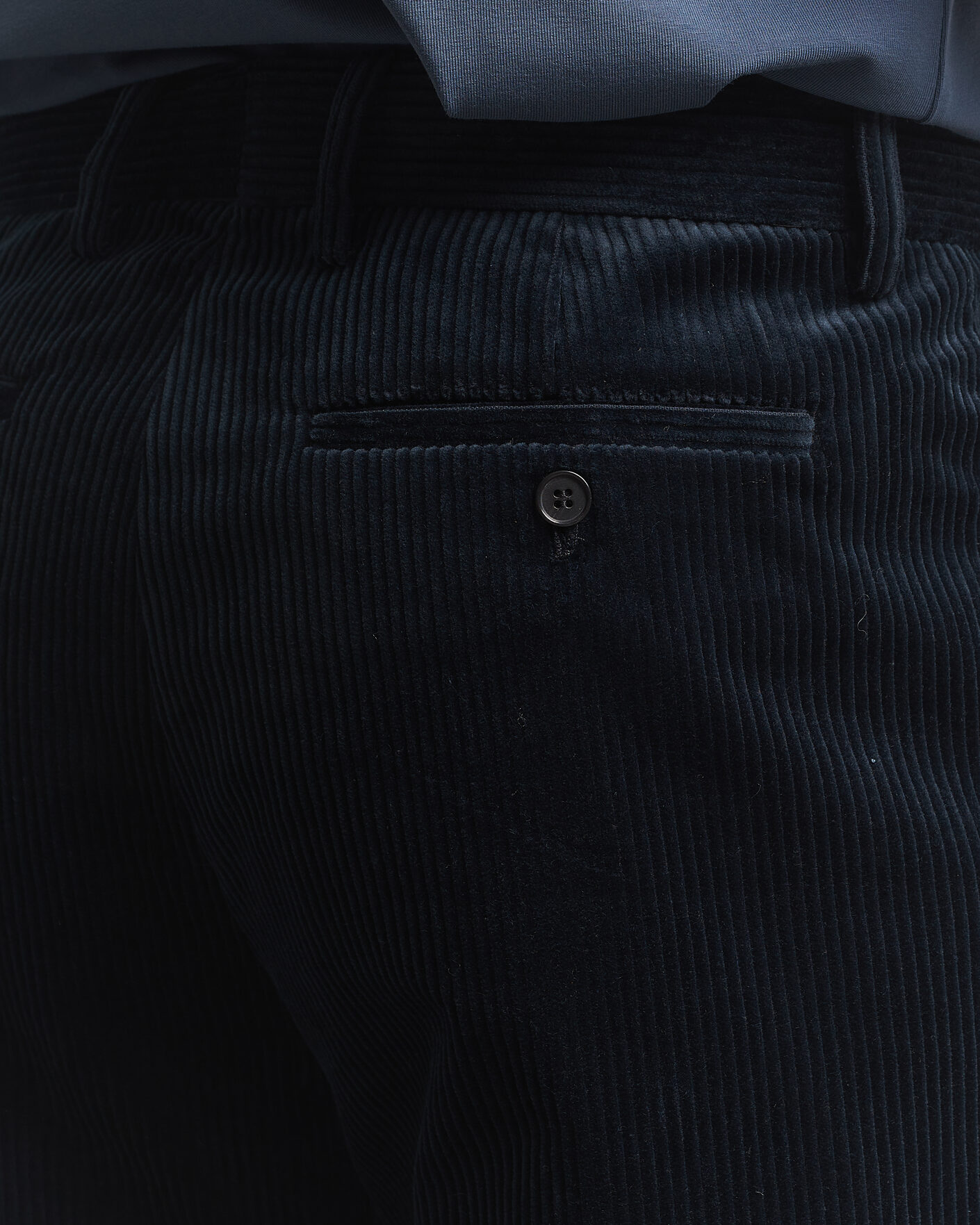Men | Trousers | Filippa K | Julian Corduroy Chino Trousers Dark Navy