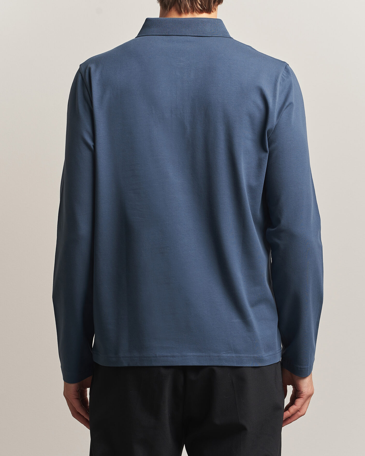 Men | Polo Shirts | Filippa K | Luke Lycra Polo Shirt Stone Blue