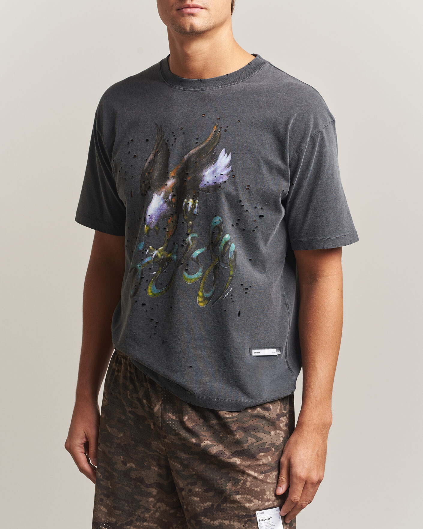 Men | T-Shirts | Satisfy | MothTech T-Shirt Aged Black Eagle