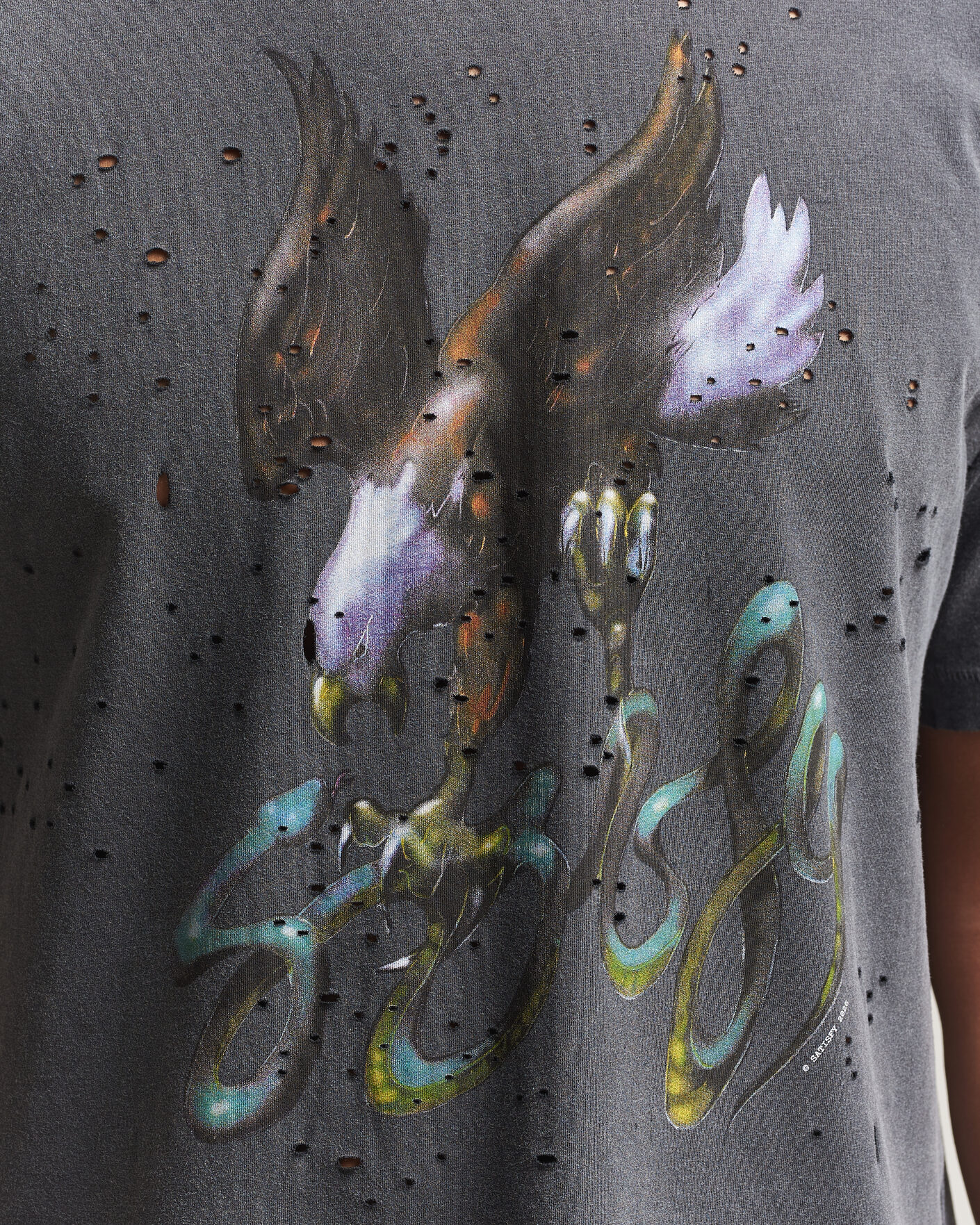 Men | T-Shirts | Satisfy | MothTech T-Shirt Aged Black Eagle