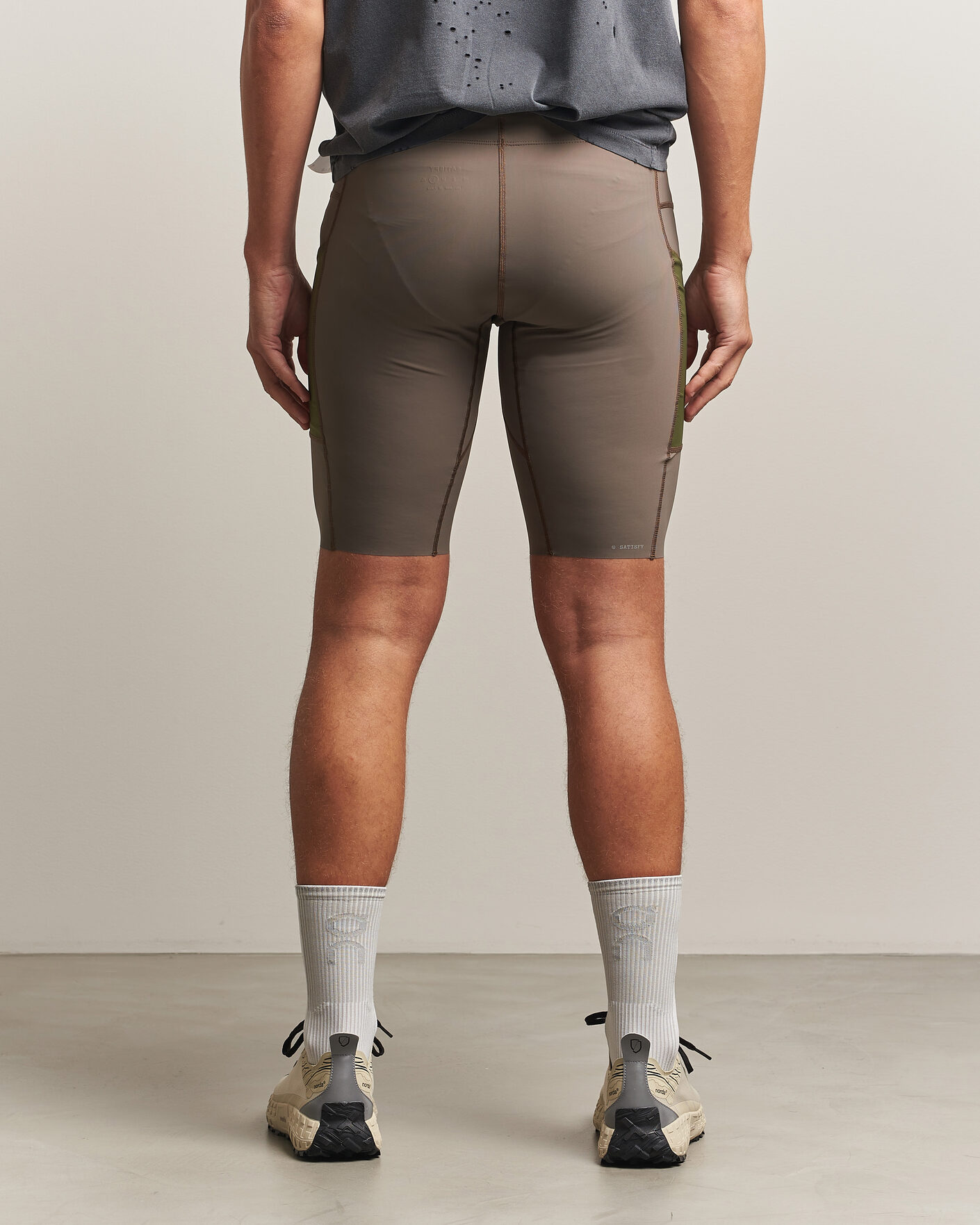 Men | Shorts | Satisfy | TechSilk Evo 9 Inch Half Tights Dark Natural