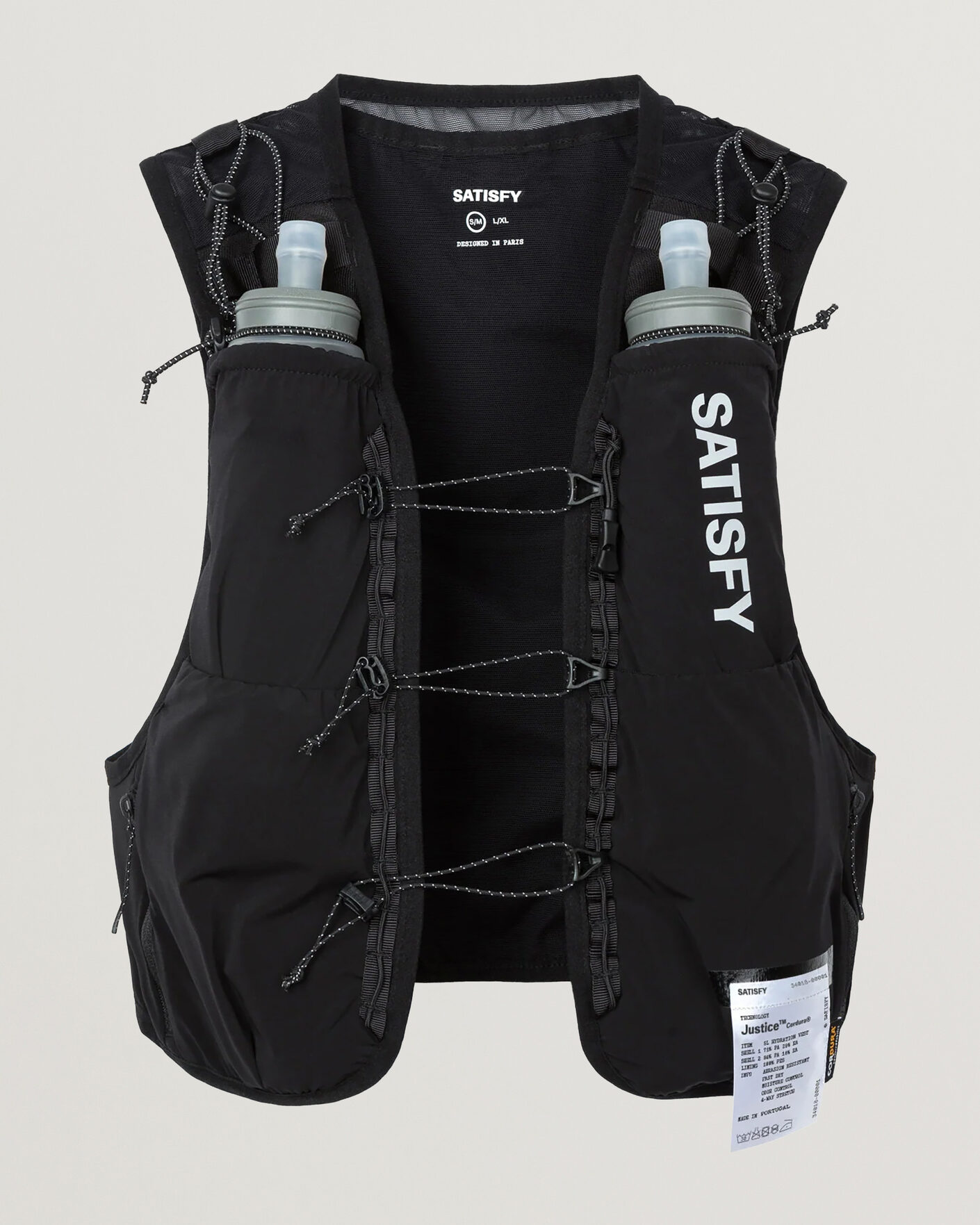Men | Active Accessories | Satisfy | TechSilk Drift Cordura 5L Hydration Vest Black