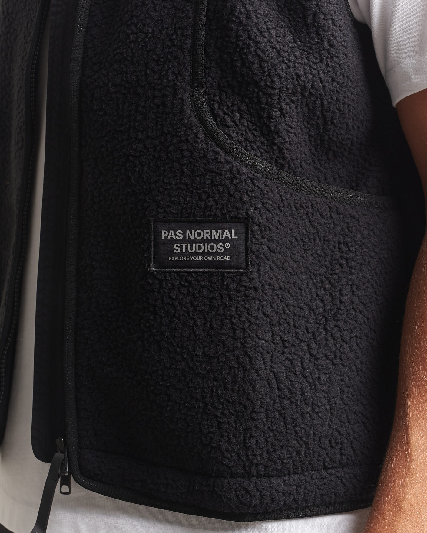 Men | Sweaters & Knitwear | Pas Normal Studios | Off-Race Pile Fleece Black