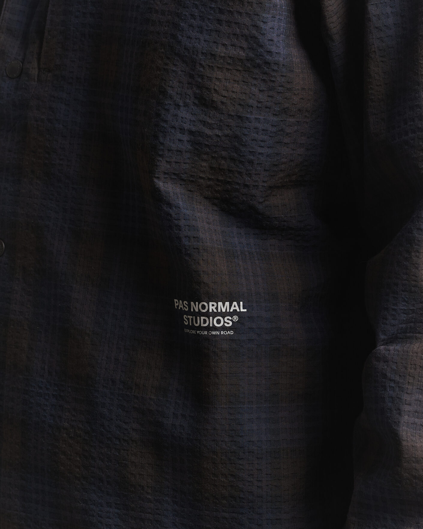 Men | Shirts | Pas Normal Studios | Off-Race Seersucker Shirt Dark Navy