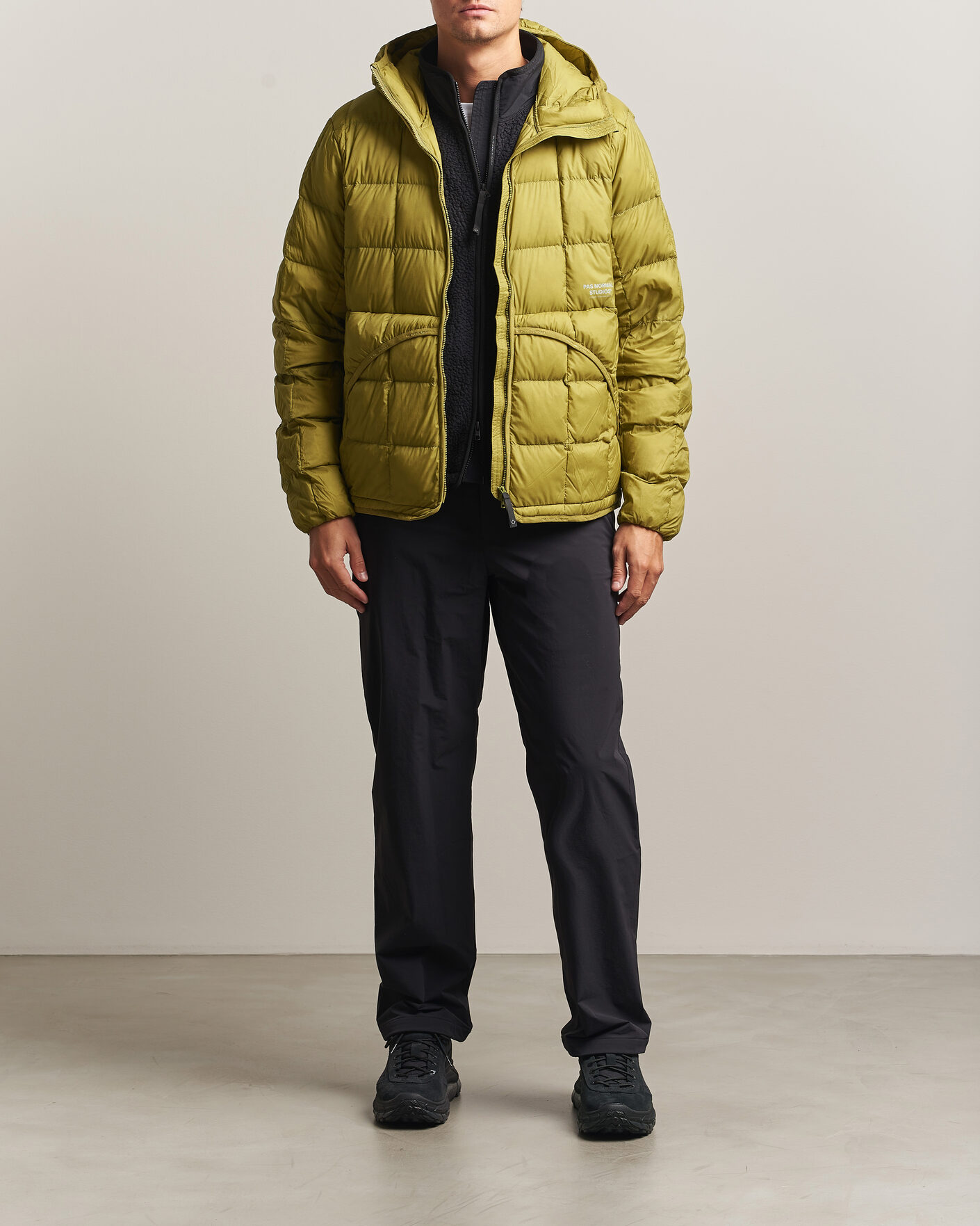 Men | Coats & Jackets | Pas Normal Studios | Off-Race Down Liner Jacket Dark Lime