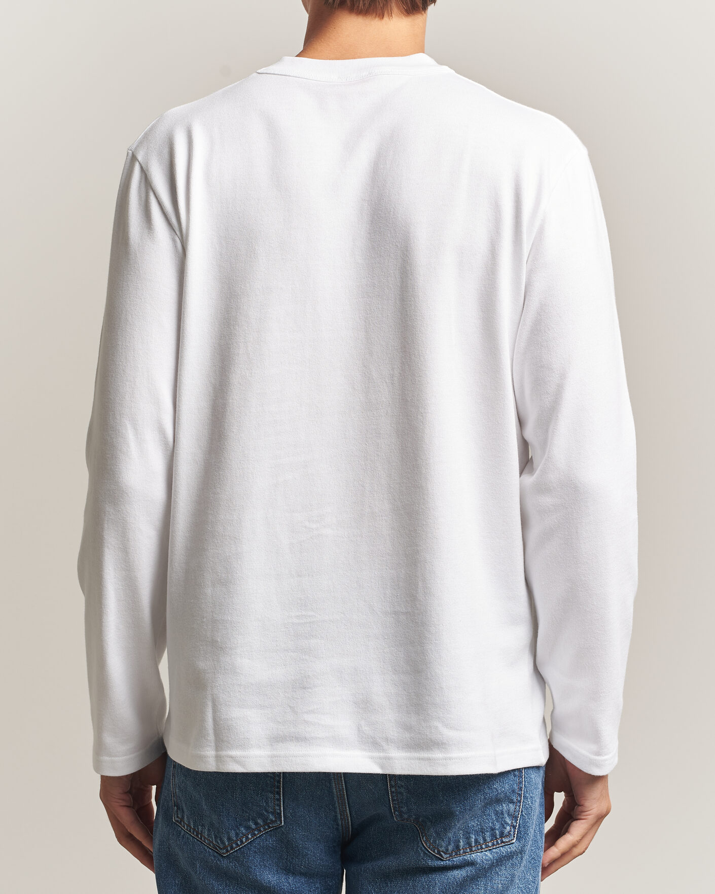 Men | T-Shirts | Armor-lux | Heritage Long Sleeve Cotton T-Shirt White
