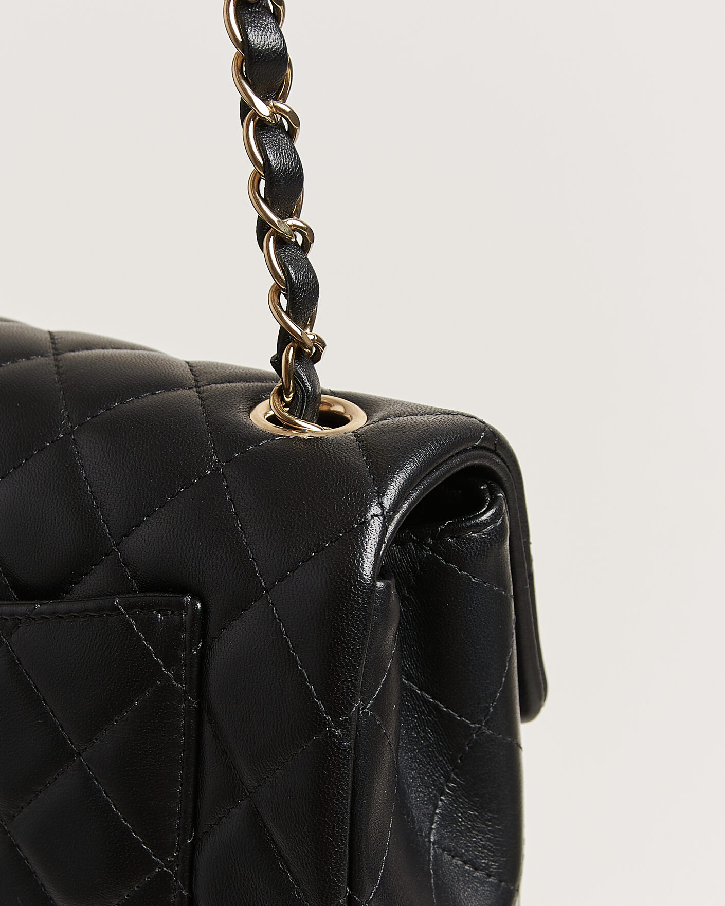Men | Pre-Owned & Vintage Bags | Chanel Pre-Owned | Classic Mini Rectangular Single Flap Bag Lambskin Black