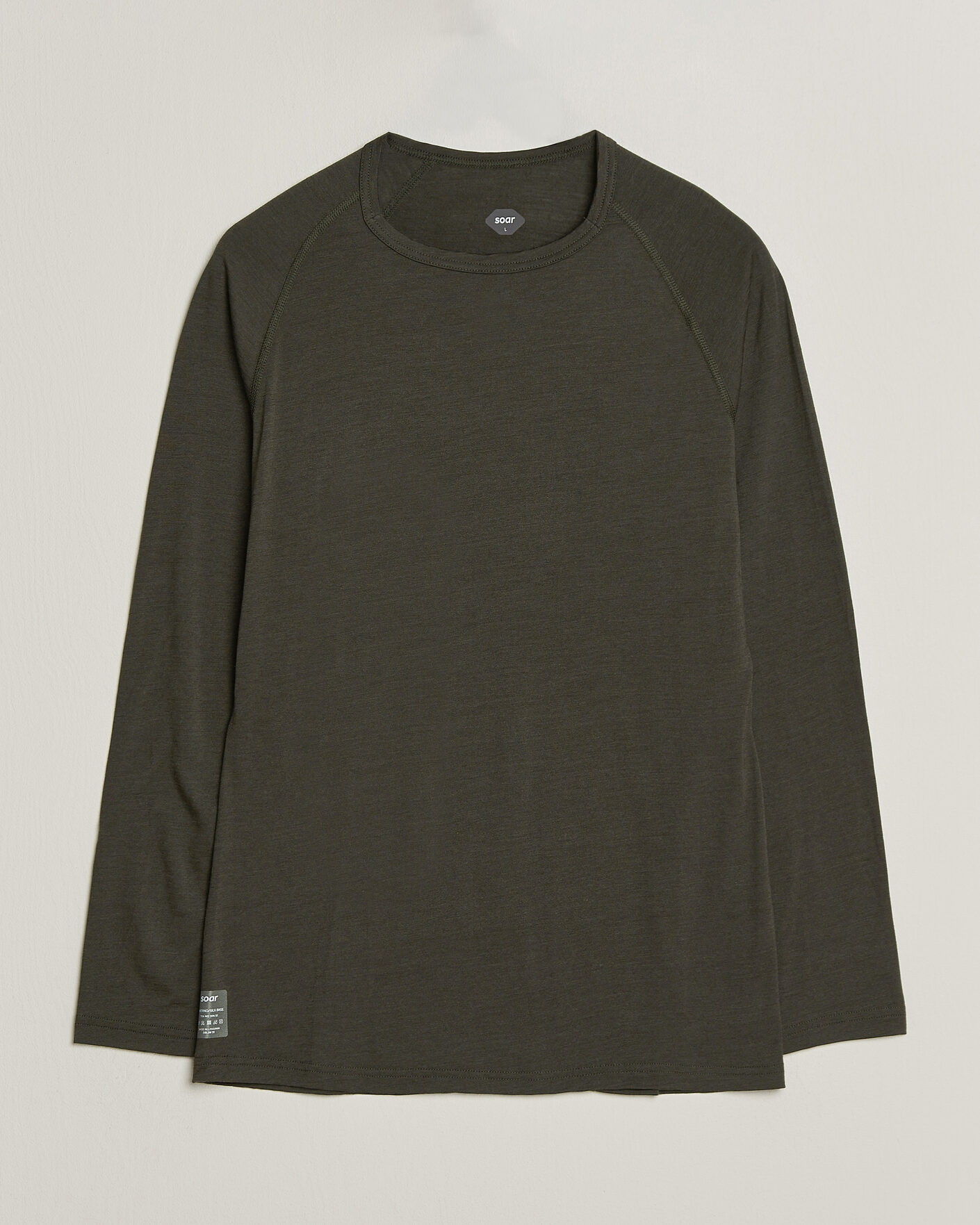 Men | Sweaters & Knitwear | SOAR Running | LS Merino/Silk Base Layer Forest