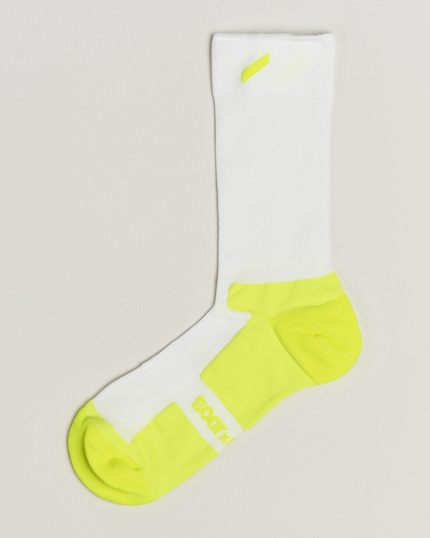 Men | Underwear & Socks | SOAR Running | Crew Race Socks White/Fluro Yellow