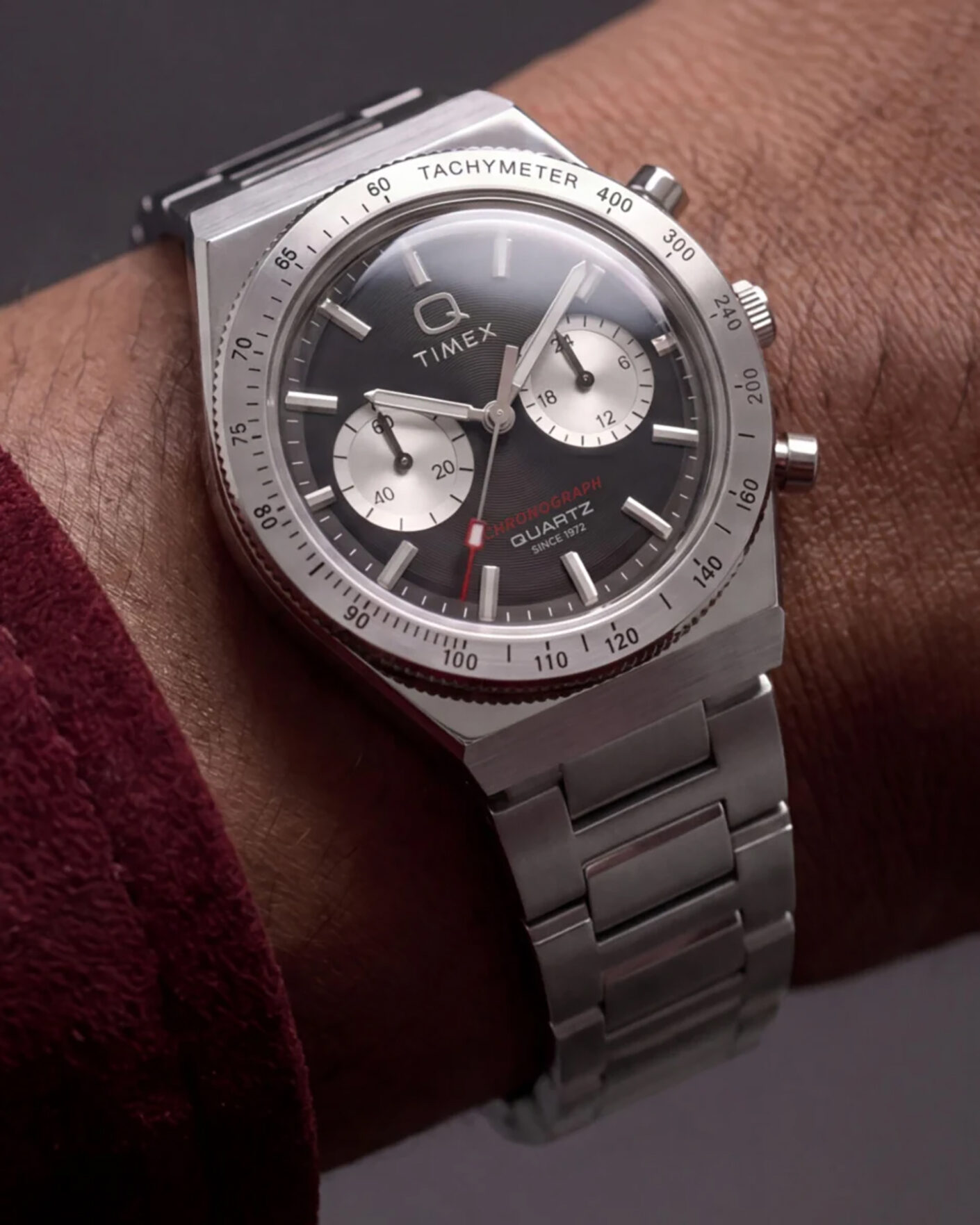 Men | Timex Q Continental Chronograph 36mm Black Dial | Timex | Q Continental Chronograph 36mm Black Dial