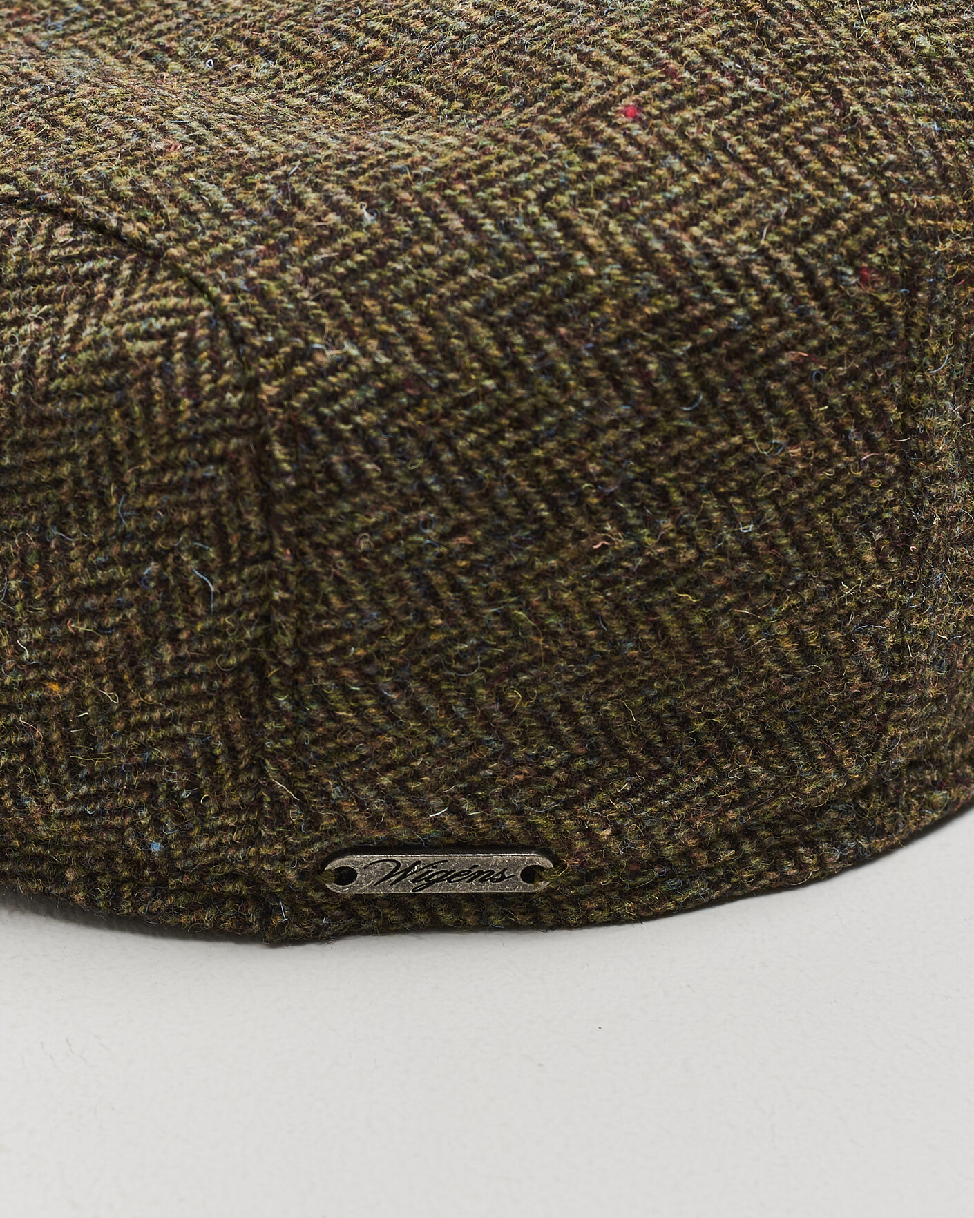 Men | Hats & Caps | Wigéns | Ivy Slim Herringbone Cap Olive
