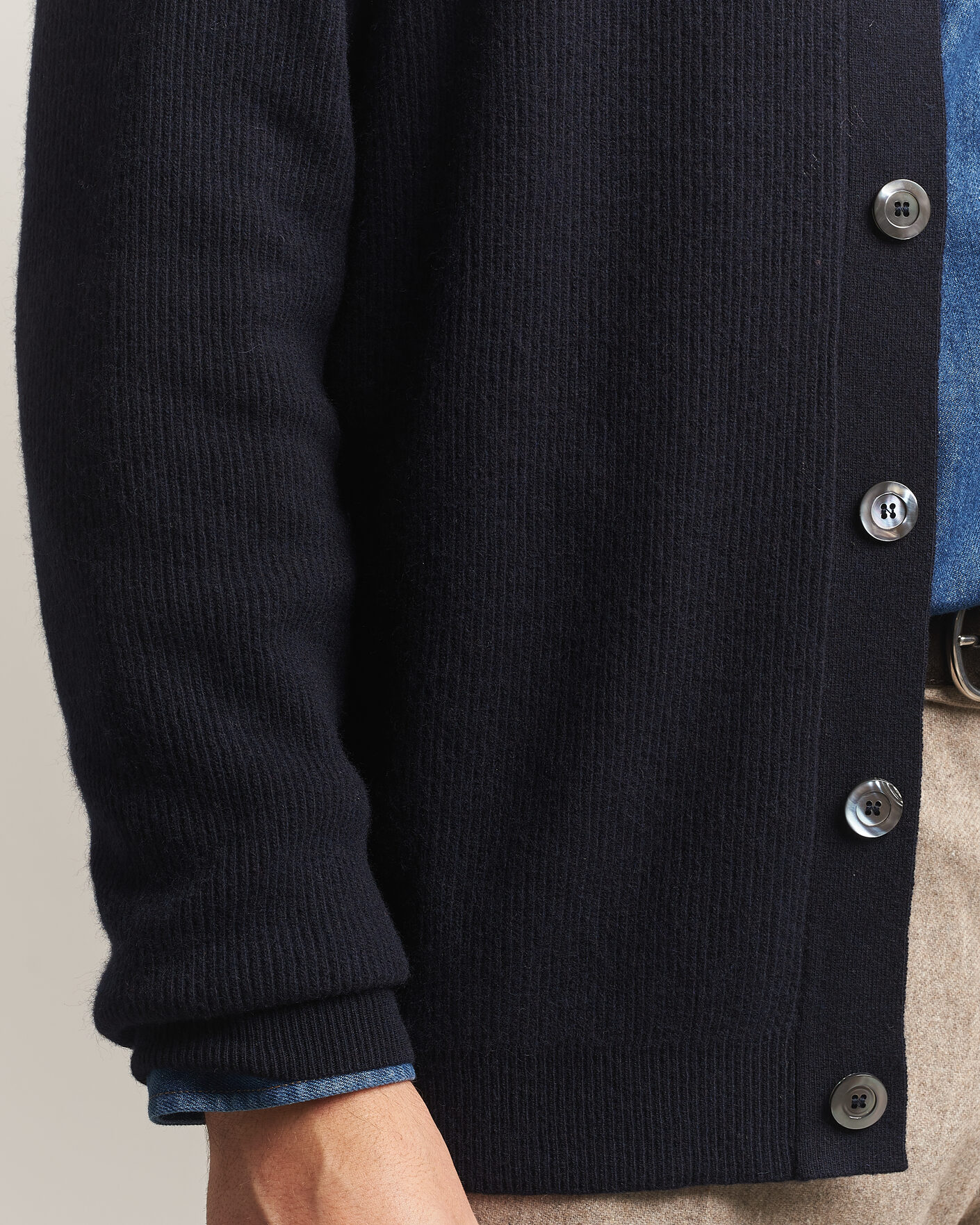 Men | Sweaters & Knitwear | Oscar Jacobson | Federico Wool/Cashmere Cardigan Navy