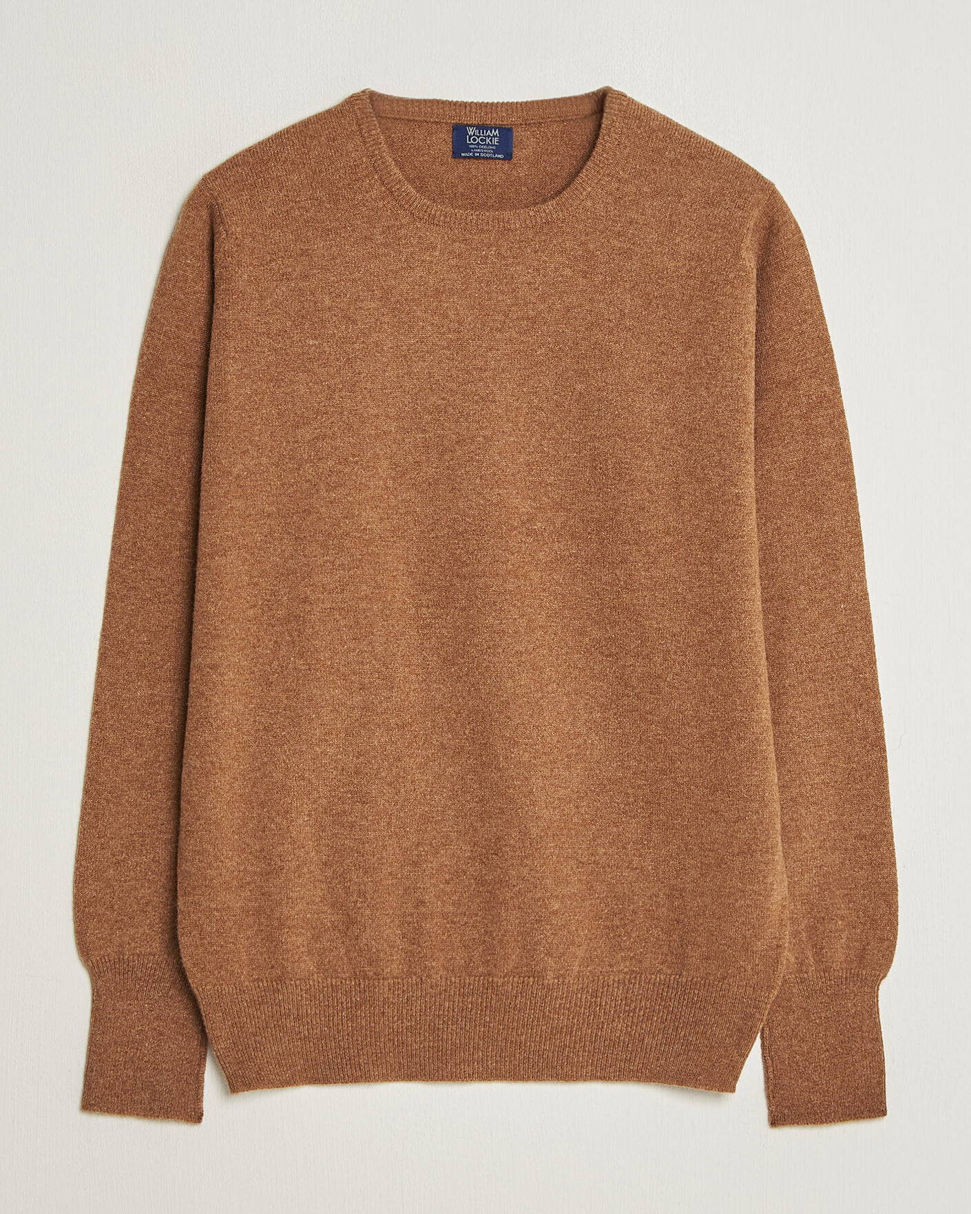 Men | Sweaters & Knitwear | William Lockie | Rob Lambswool Crewneck Driftwood
