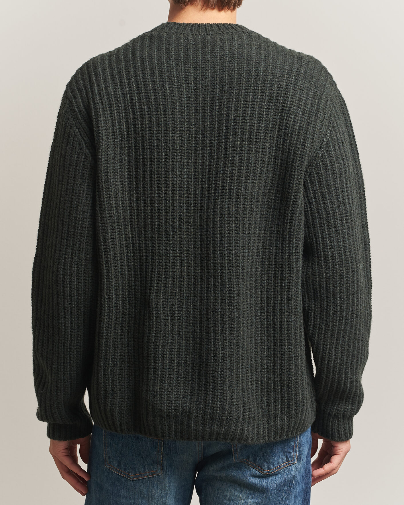 Men | Sweaters & Knitwear | Nudie Jeans | Gurry Chunky Knitted Sweater Racing Green