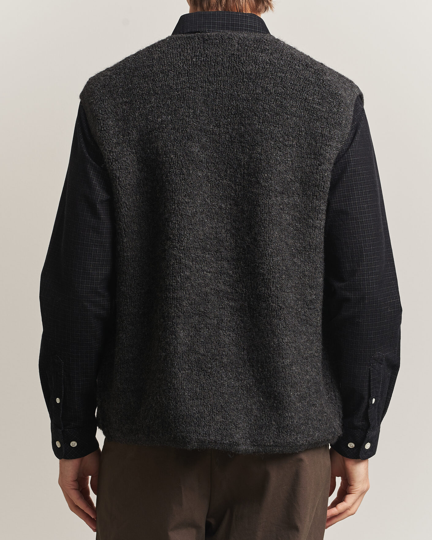 Men | Gilets | NN07 | Mads Wool Fleece Vest Antracite Melange