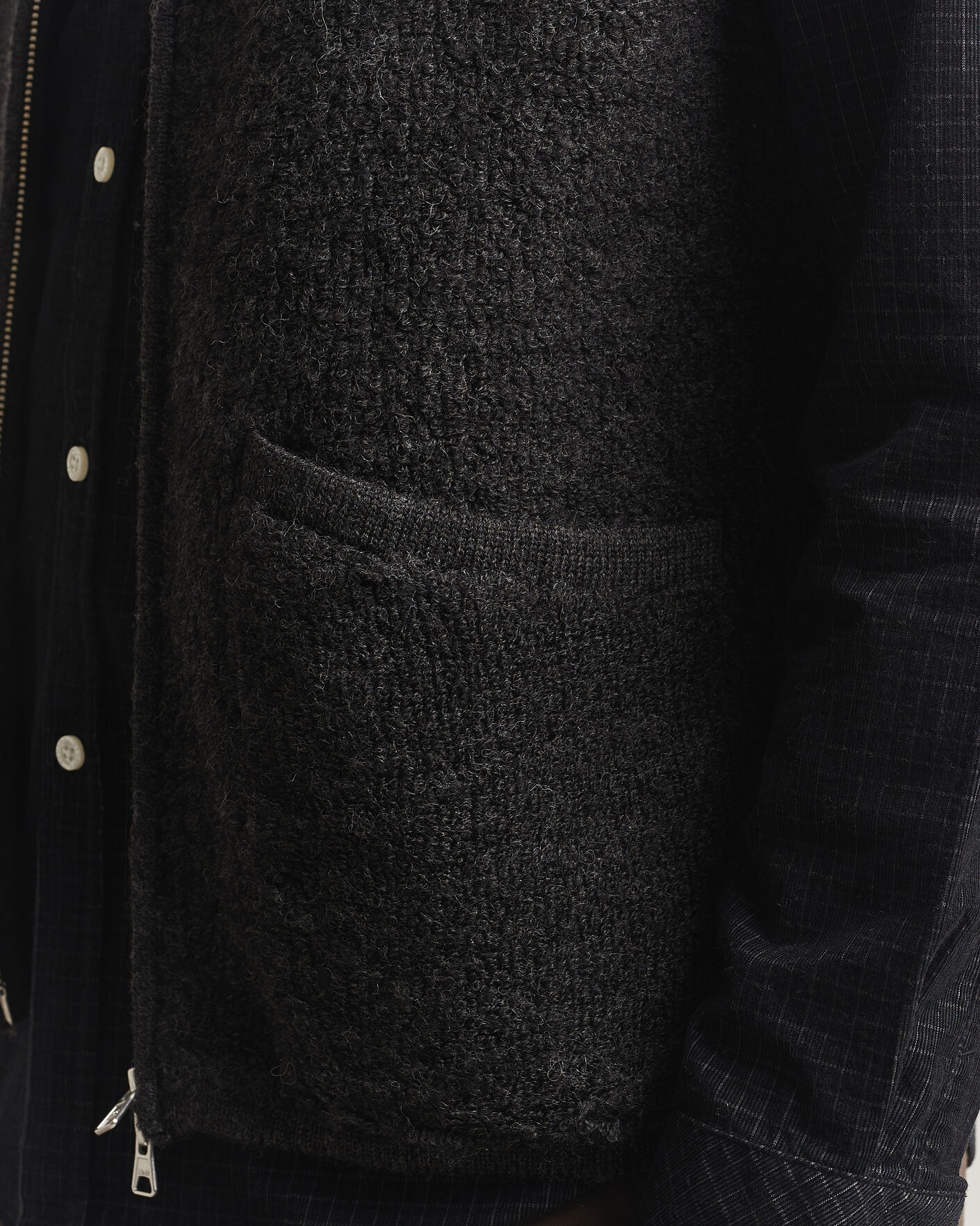 Men | Gilets | NN07 | Mads Wool Fleece Vest Antracite Melange