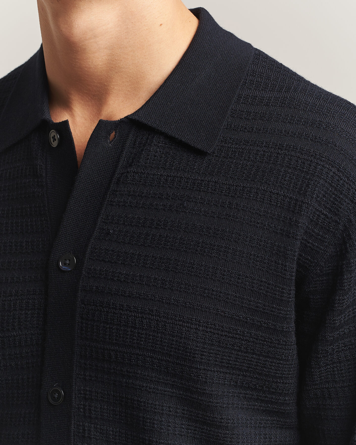 Men | Sweaters & Knitwear | NN07 | Nate Wool Knitted Cardigan Deep Navy