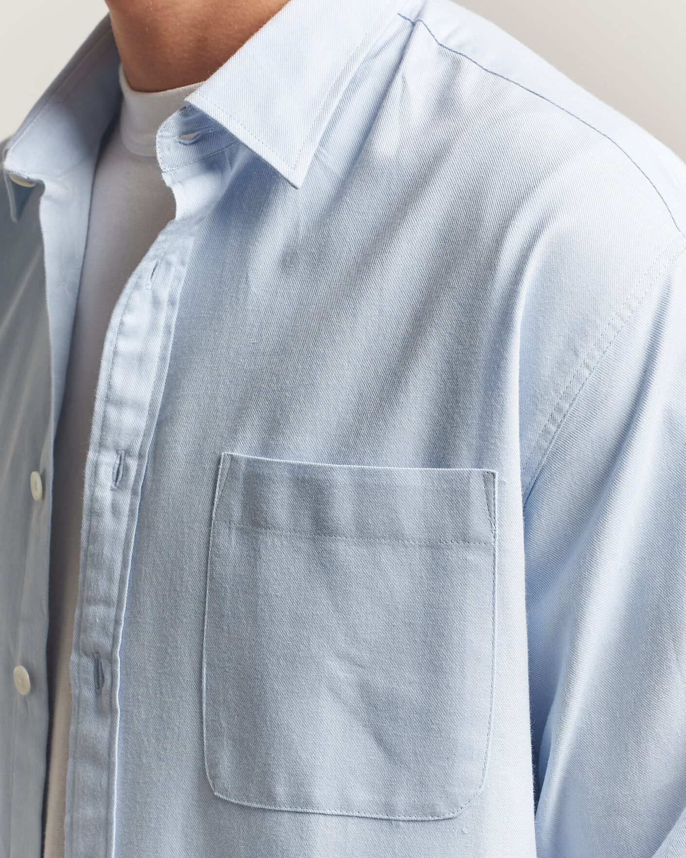 Men | Shirts | NN07 | Deon Brushed Light Flannel Shirt Sky Mist