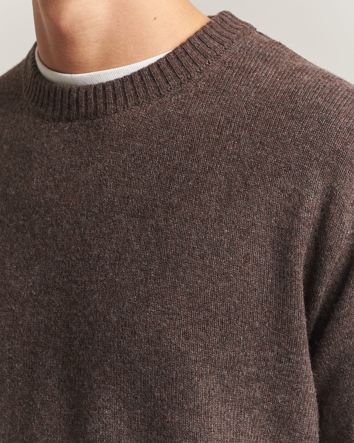 Men | Sweaters & Knitwear | NN07 | Russel Wool/Cotton Knitted Sweater Mable Husk