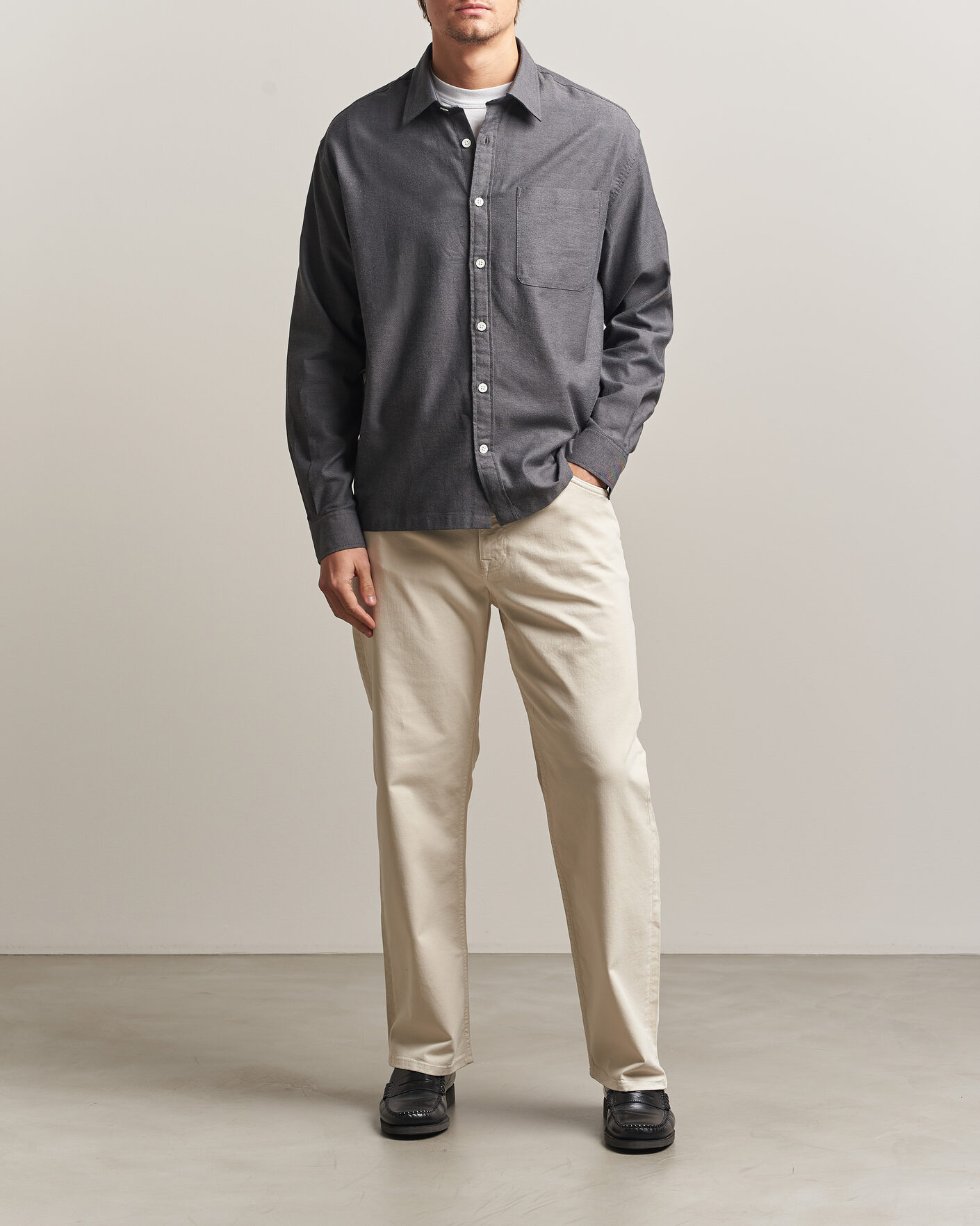 Men | Trousers | NN07 | Otis Relaxed Fit 5-Pocket Pants Ivory
