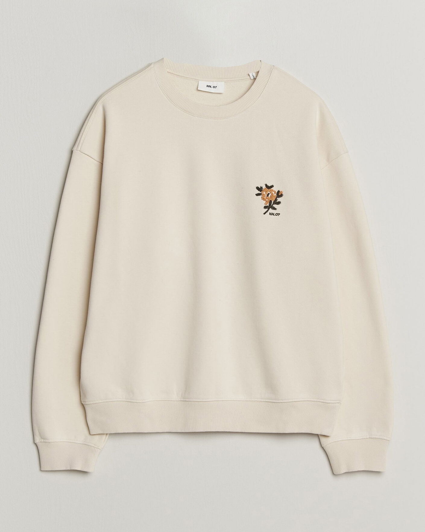 Men | Sweaters & Knitwear | NN07 | David Embroidered Sweatshirt Ivory