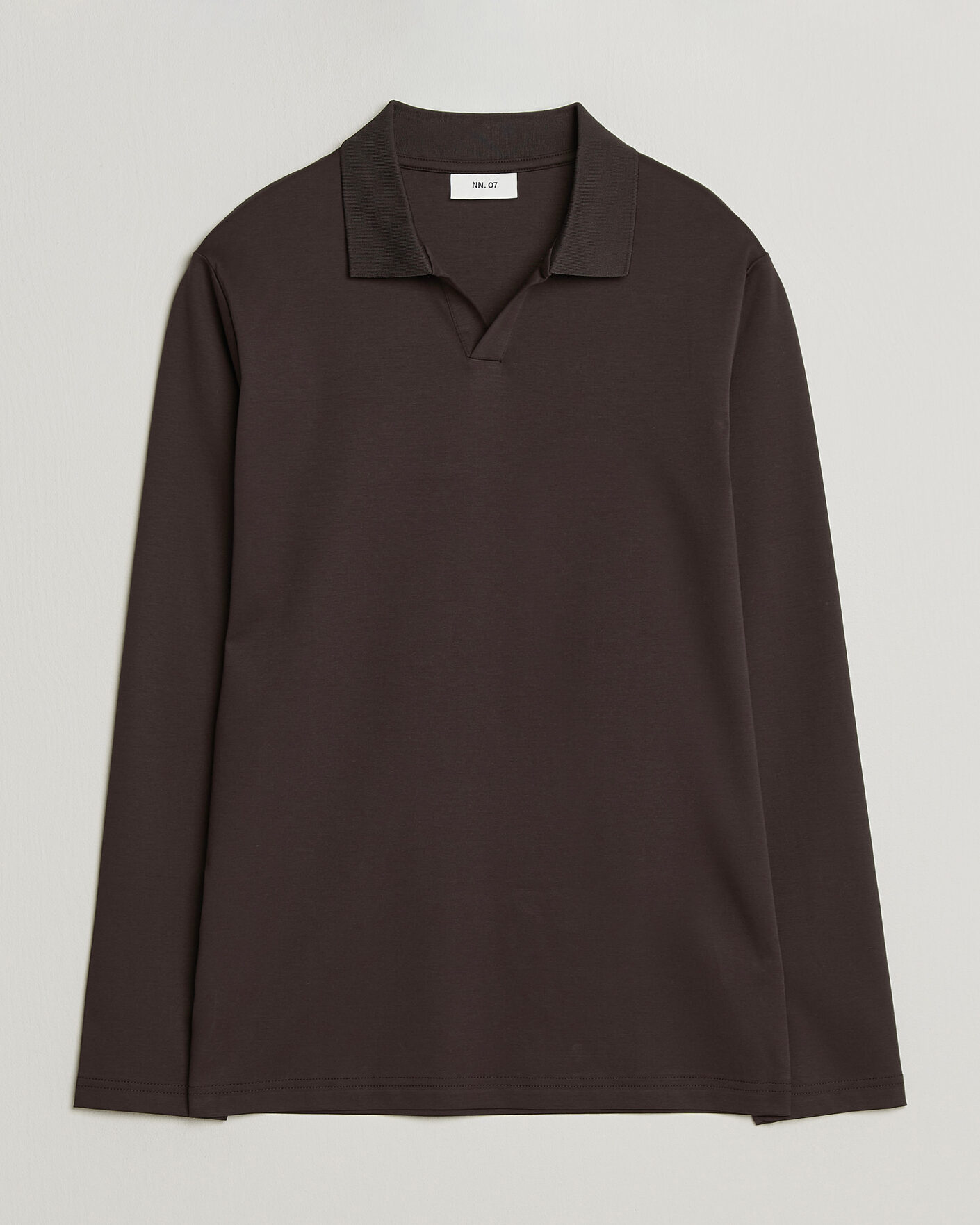 Men | Polo Shirts | NN07 | Paul Long Sleeve Polo Deep Truffle