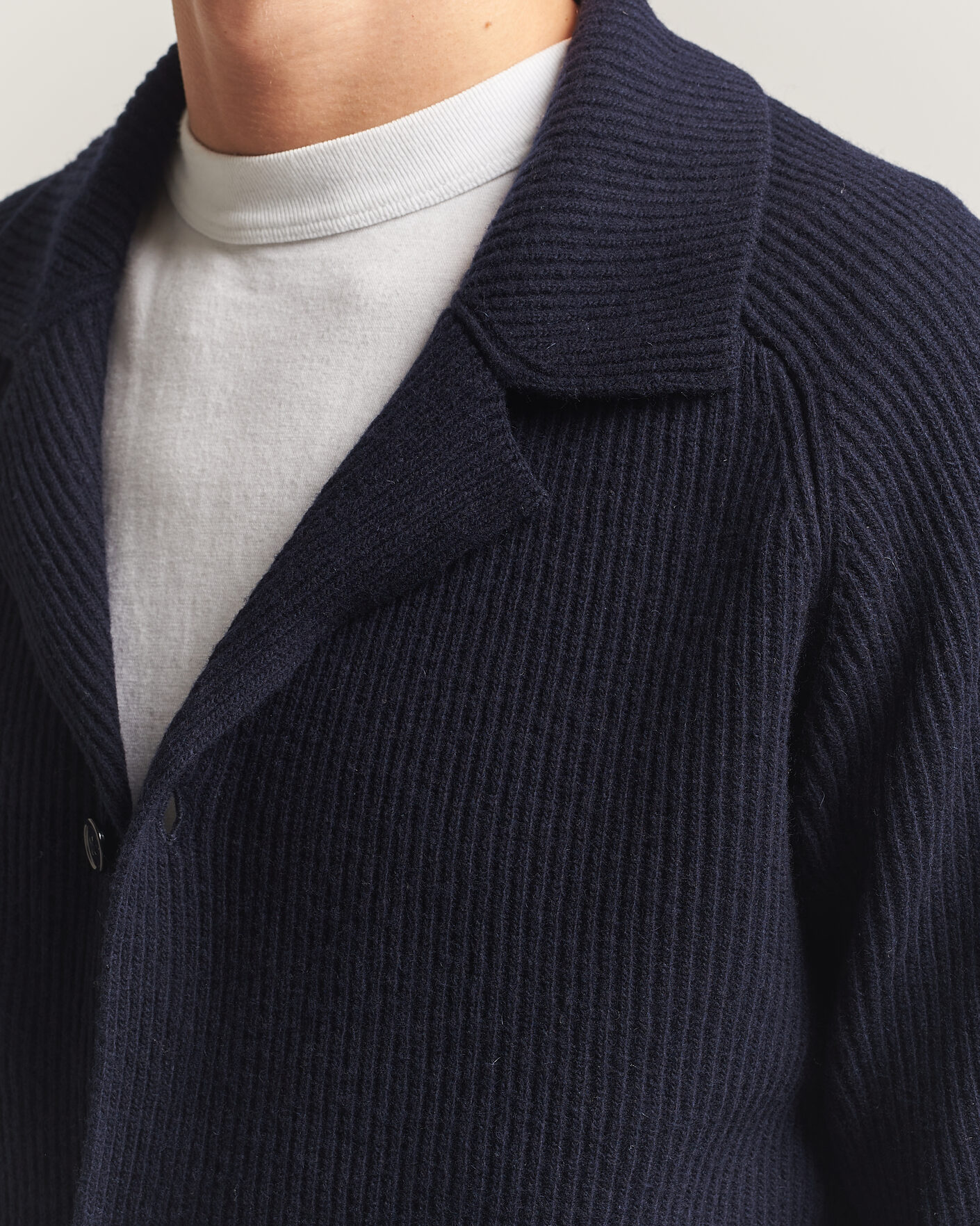 Men | Sweaters & Knitwear | NN07 | Shane Wool Knitted Cardigan Navy Blue
