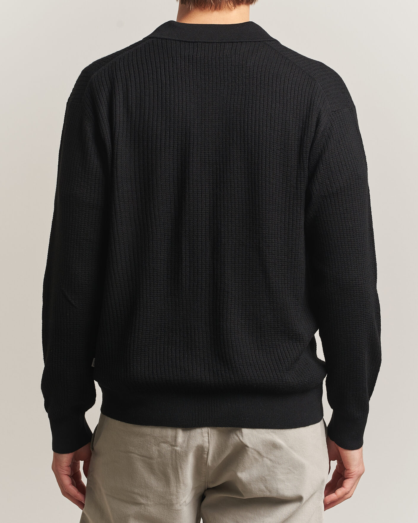 Men | Sweaters & Knitwear | NN07 | Nate Wool Knitted Polo Black