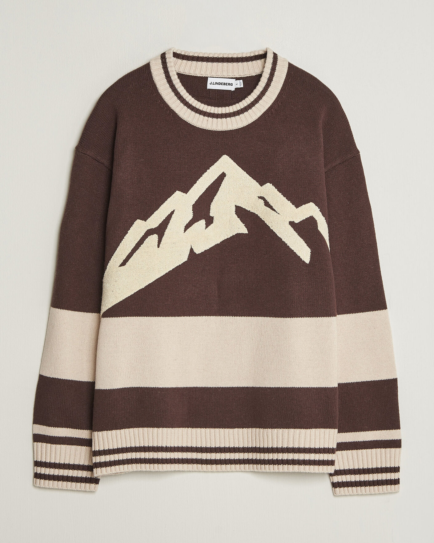 Men | Sweaters & Knitwear | J.Lindeberg | Steve Mountin Knitted Sweater Seal Brown